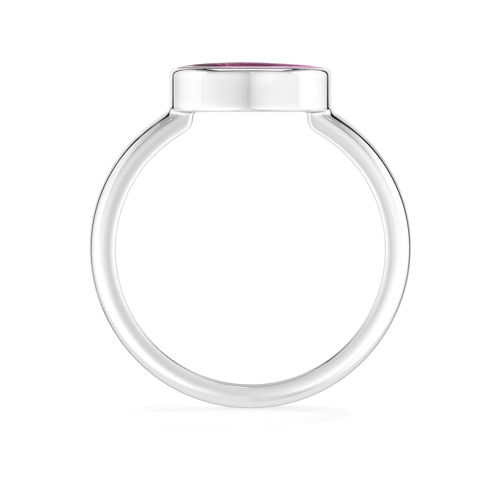ruby-zoisite bezel-set ring