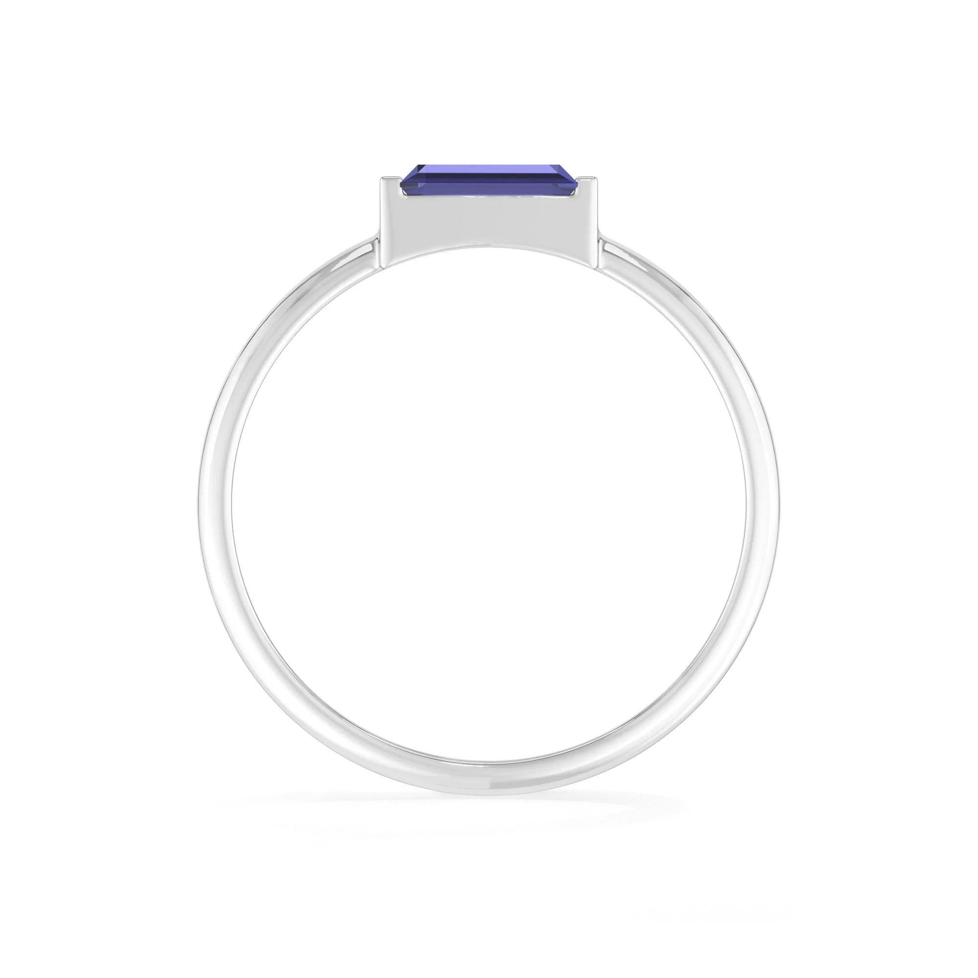 iolite bezel-set ring