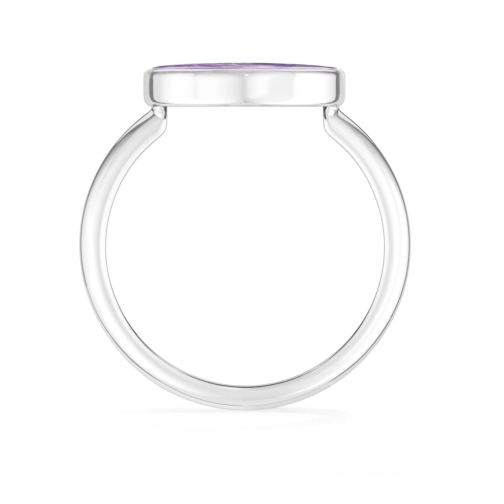 charoite bezel-set ring