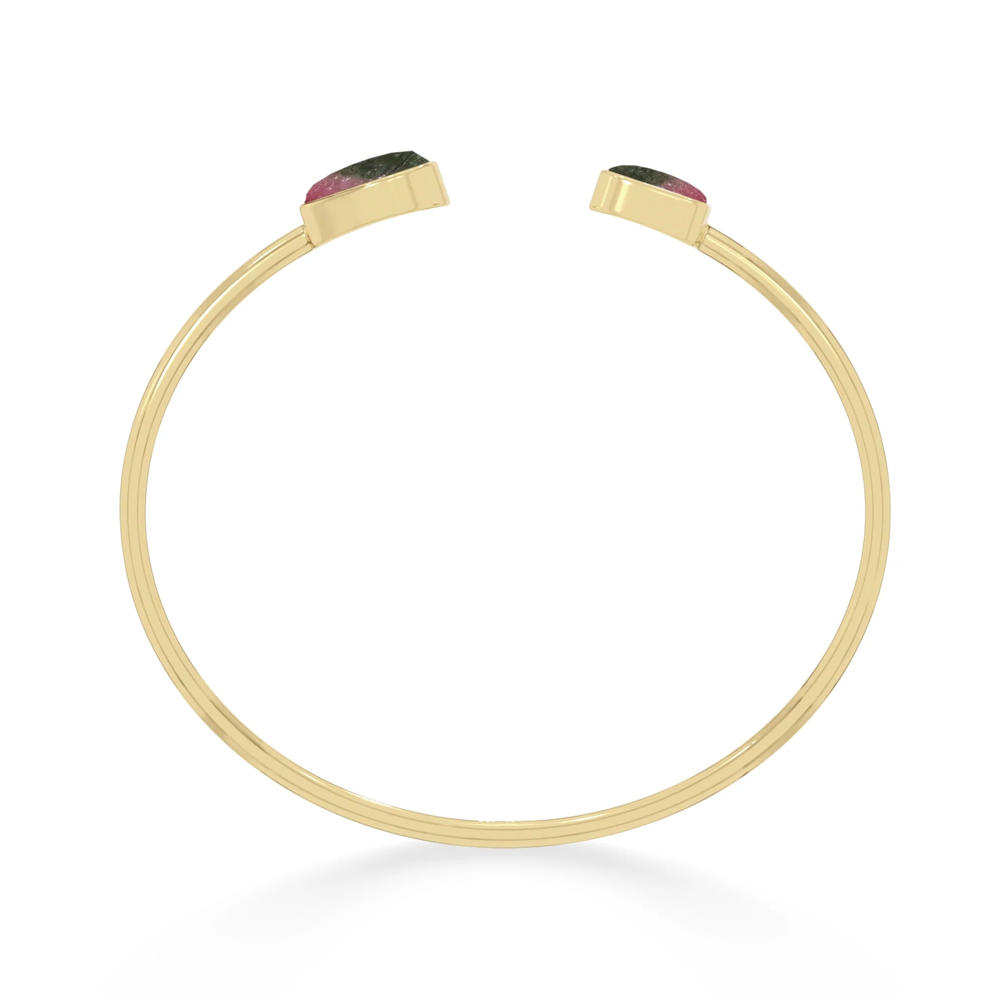 watermelon tourmaline twister bracelet