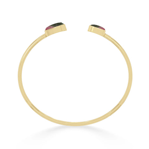 watermelon tourmaline twister bracelet
