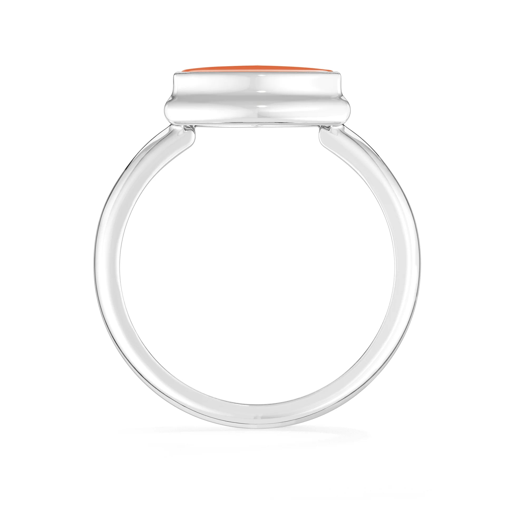 carnelian bezel-set ring