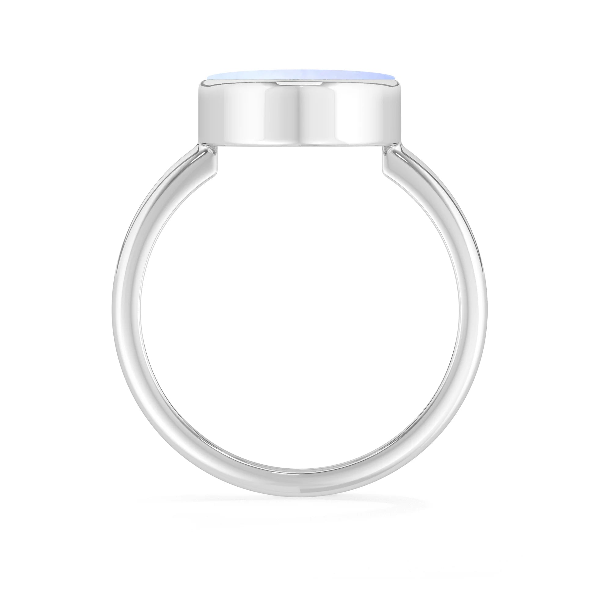 purple-moonstone bezel-set ring