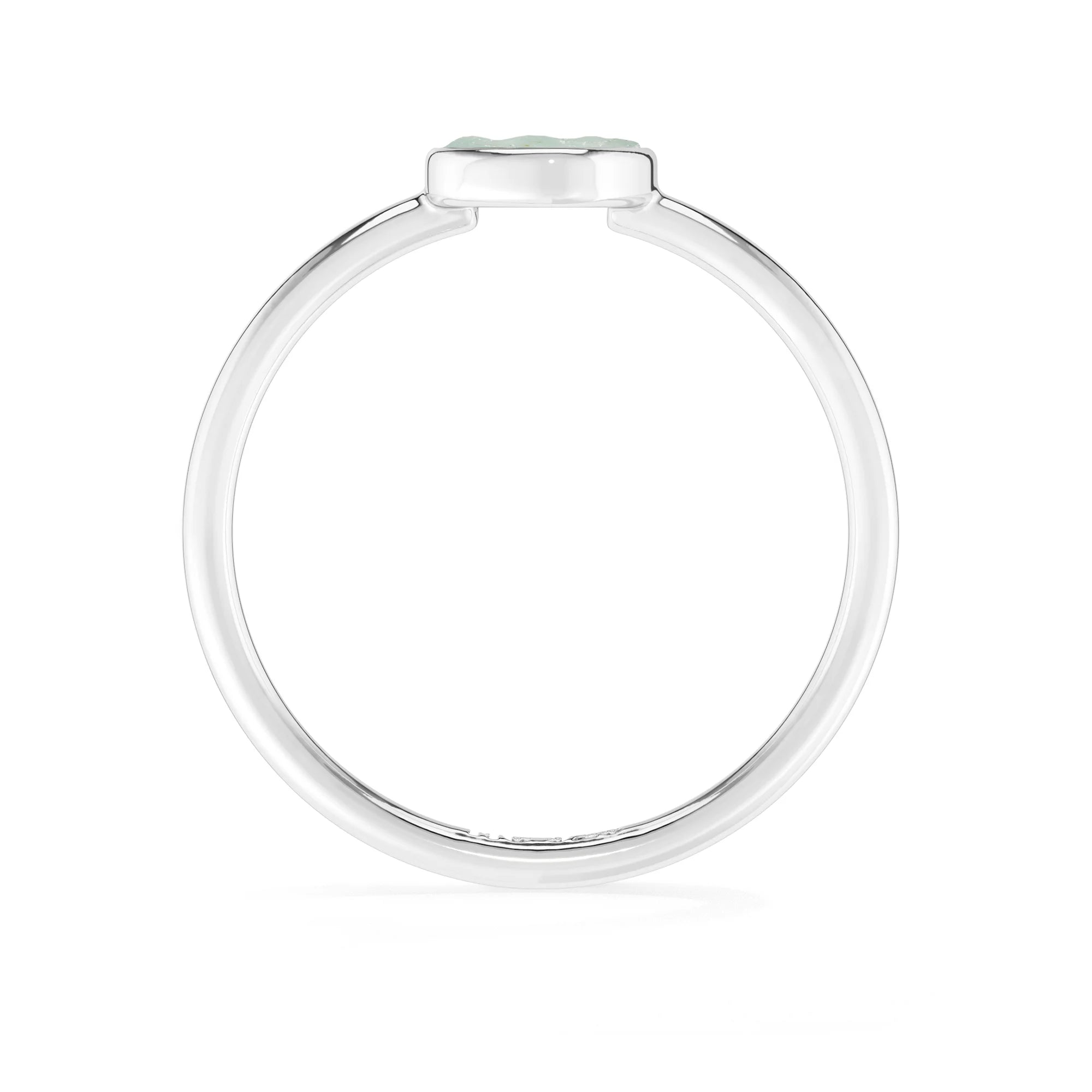 flourite stackable bezel-set ring