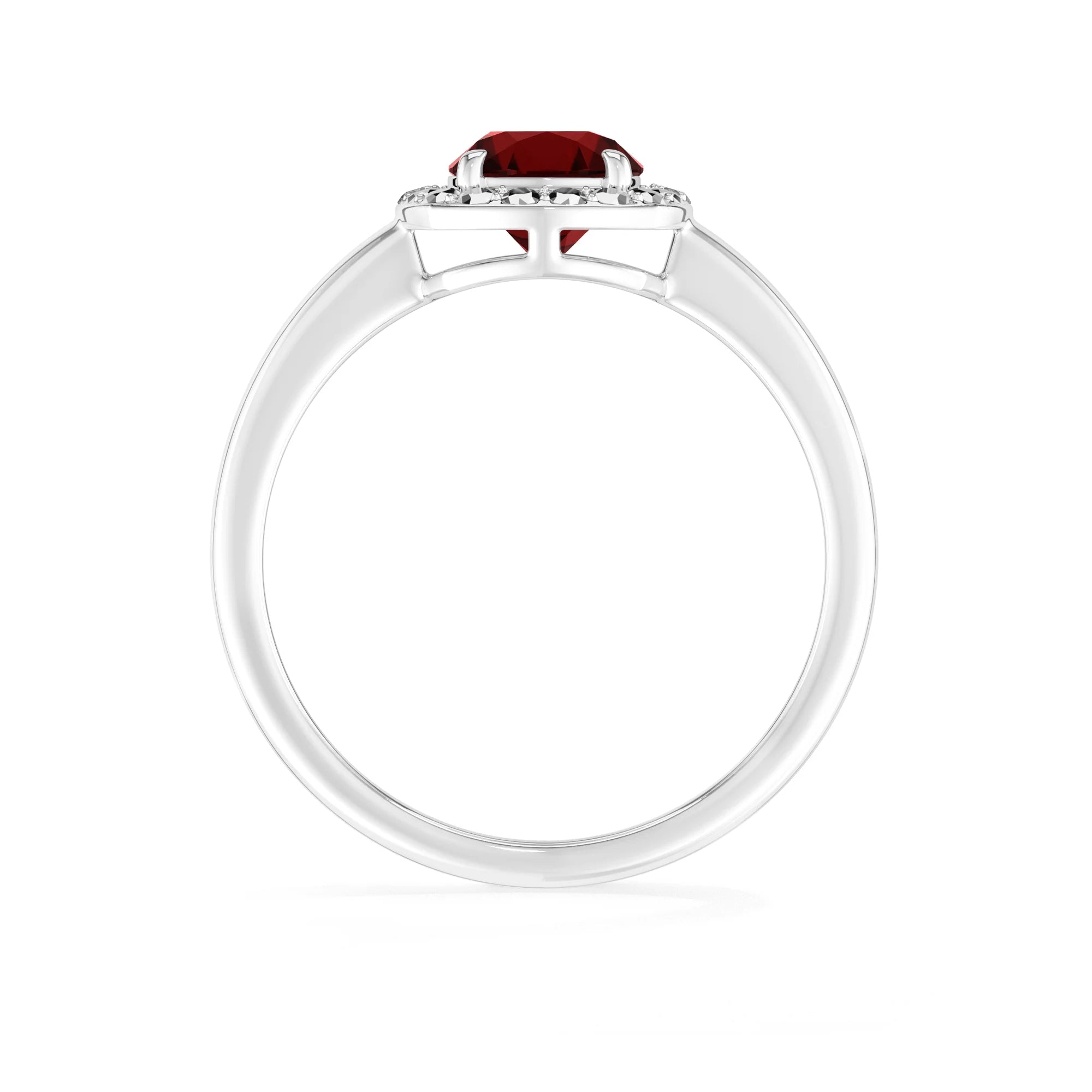 garnet prong-set ring