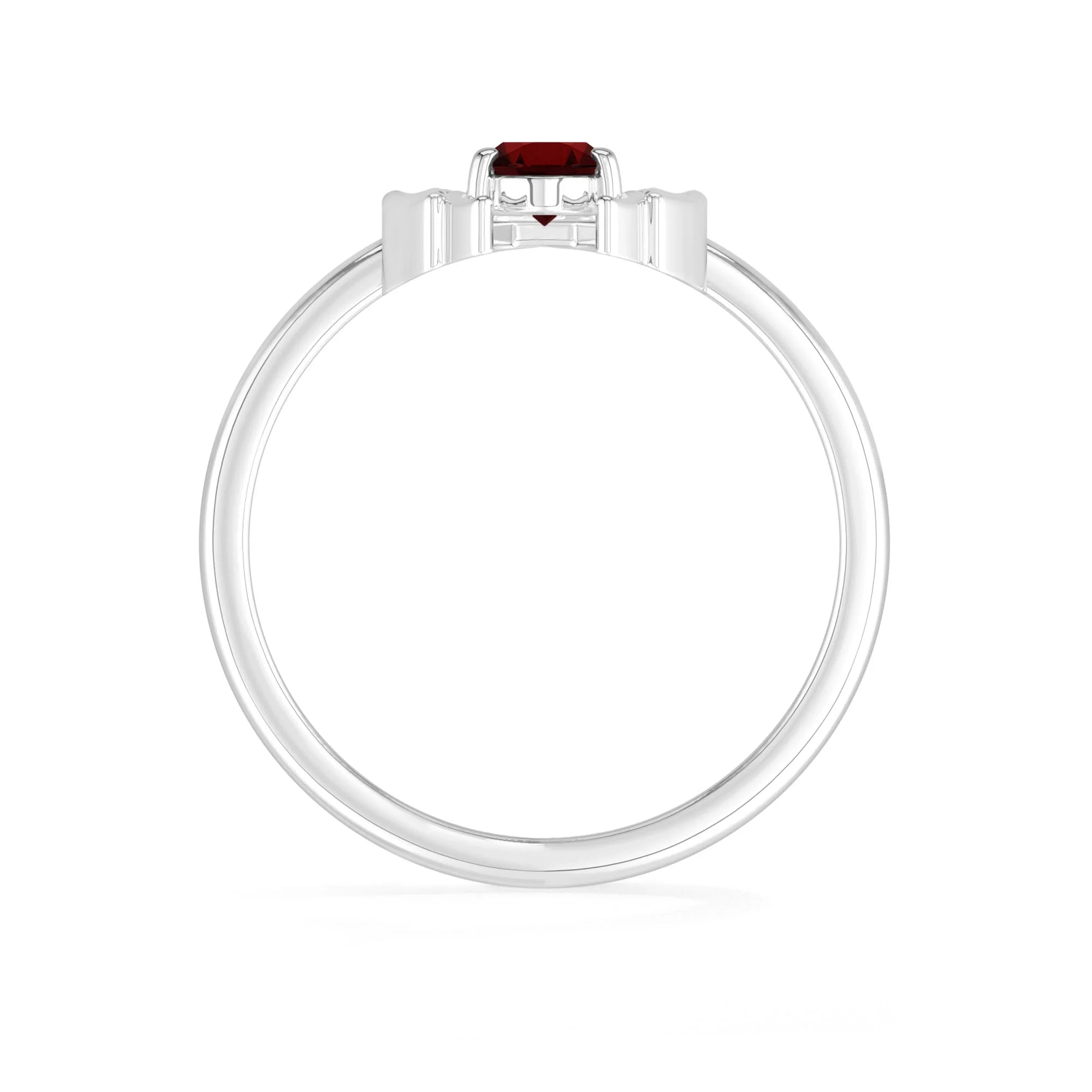 garnet prong-set ring