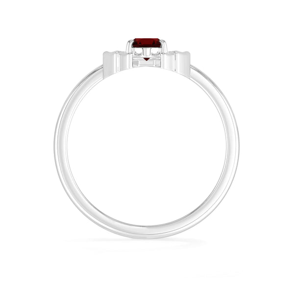 garnet prong-set ring