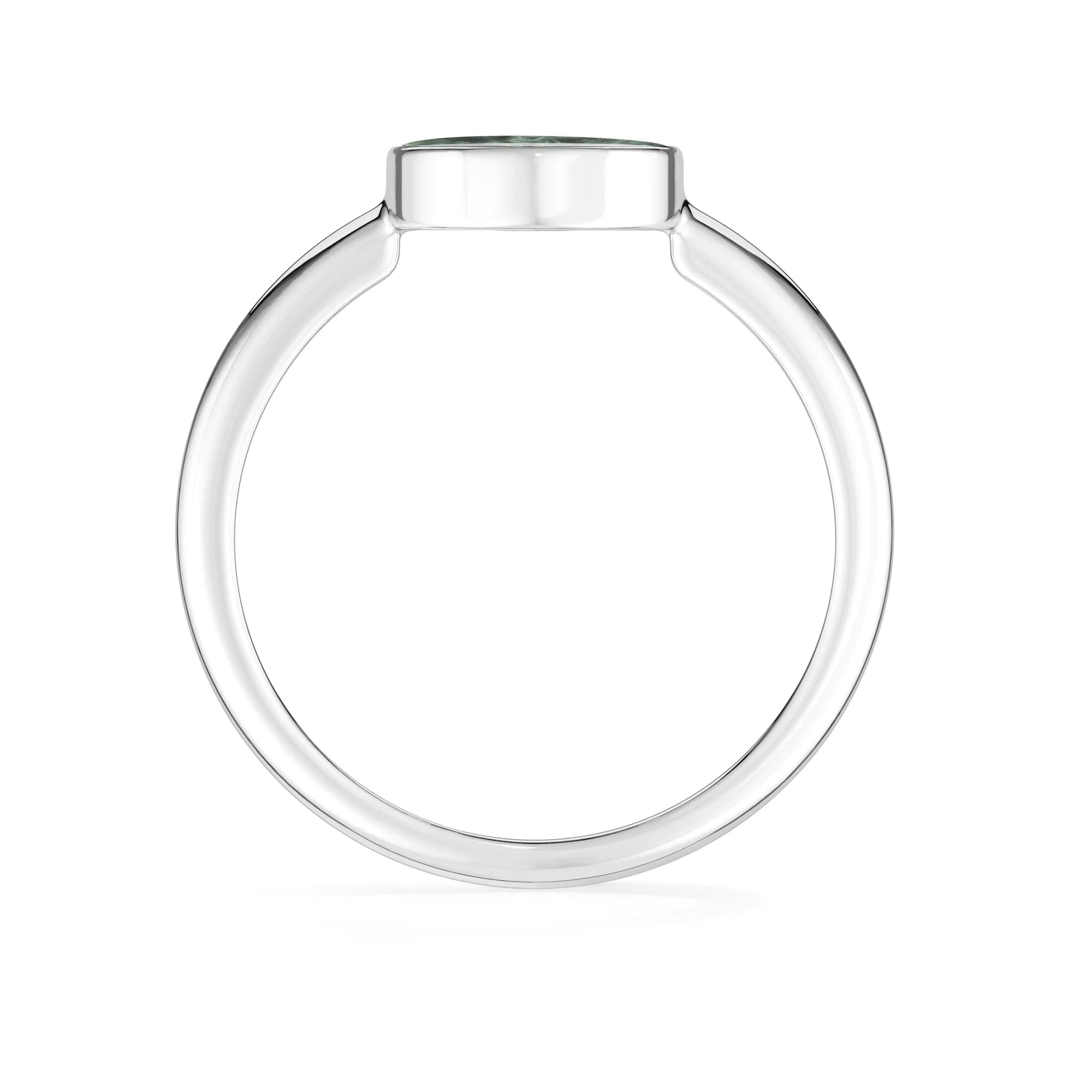 rose quartz bezel-set ring