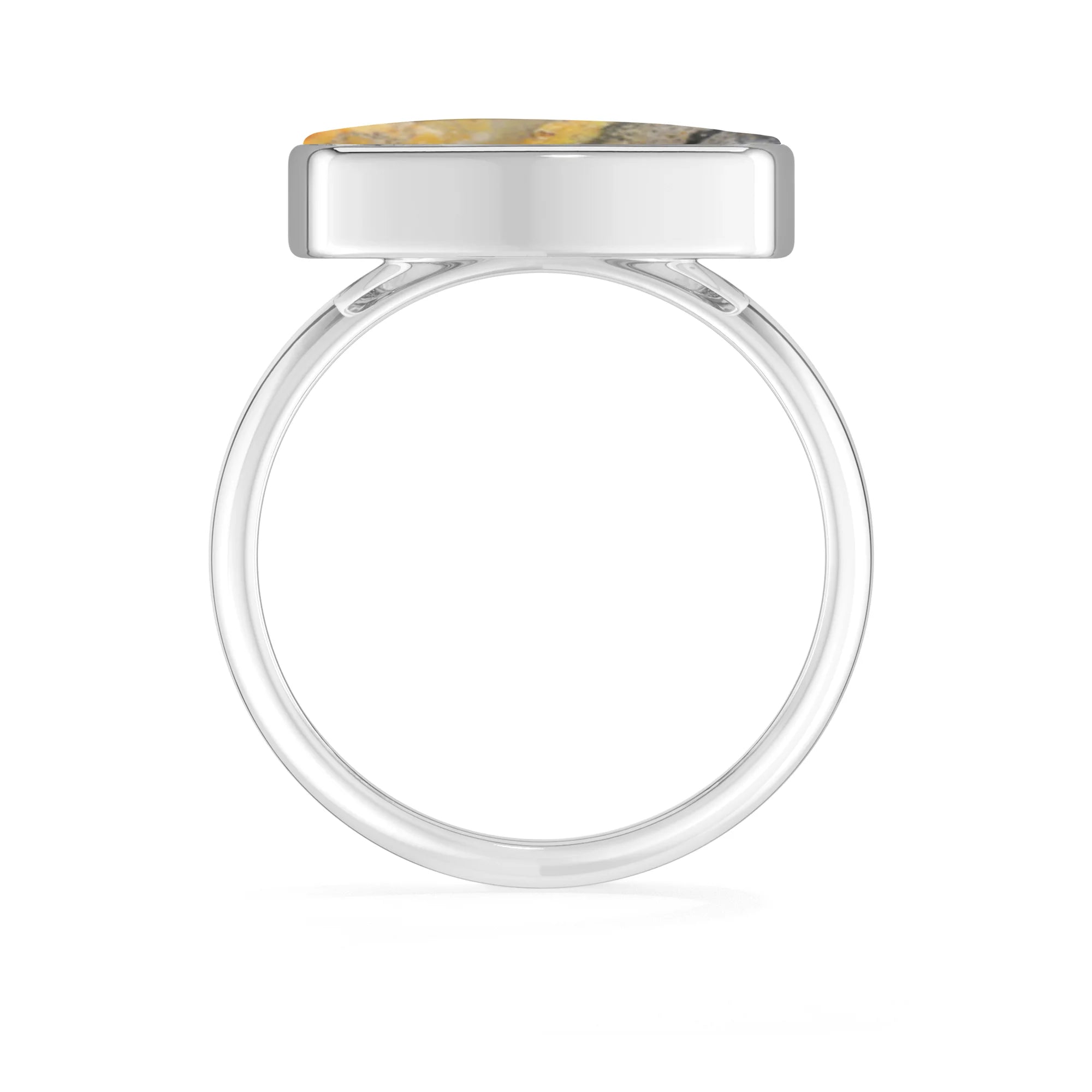 bumble-bee bezel-set ring