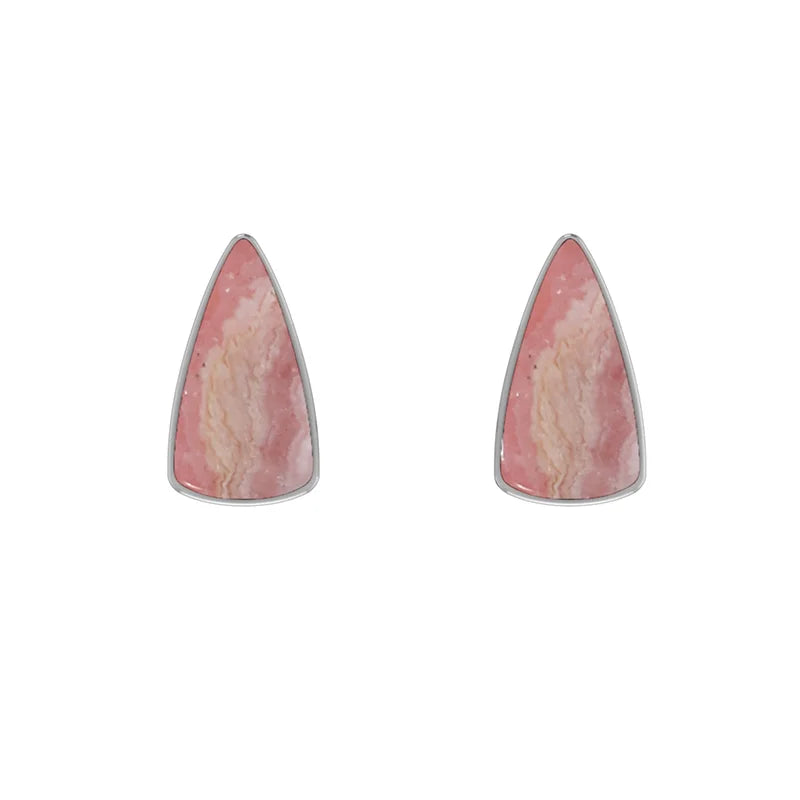 rhodochrosite cab earrings