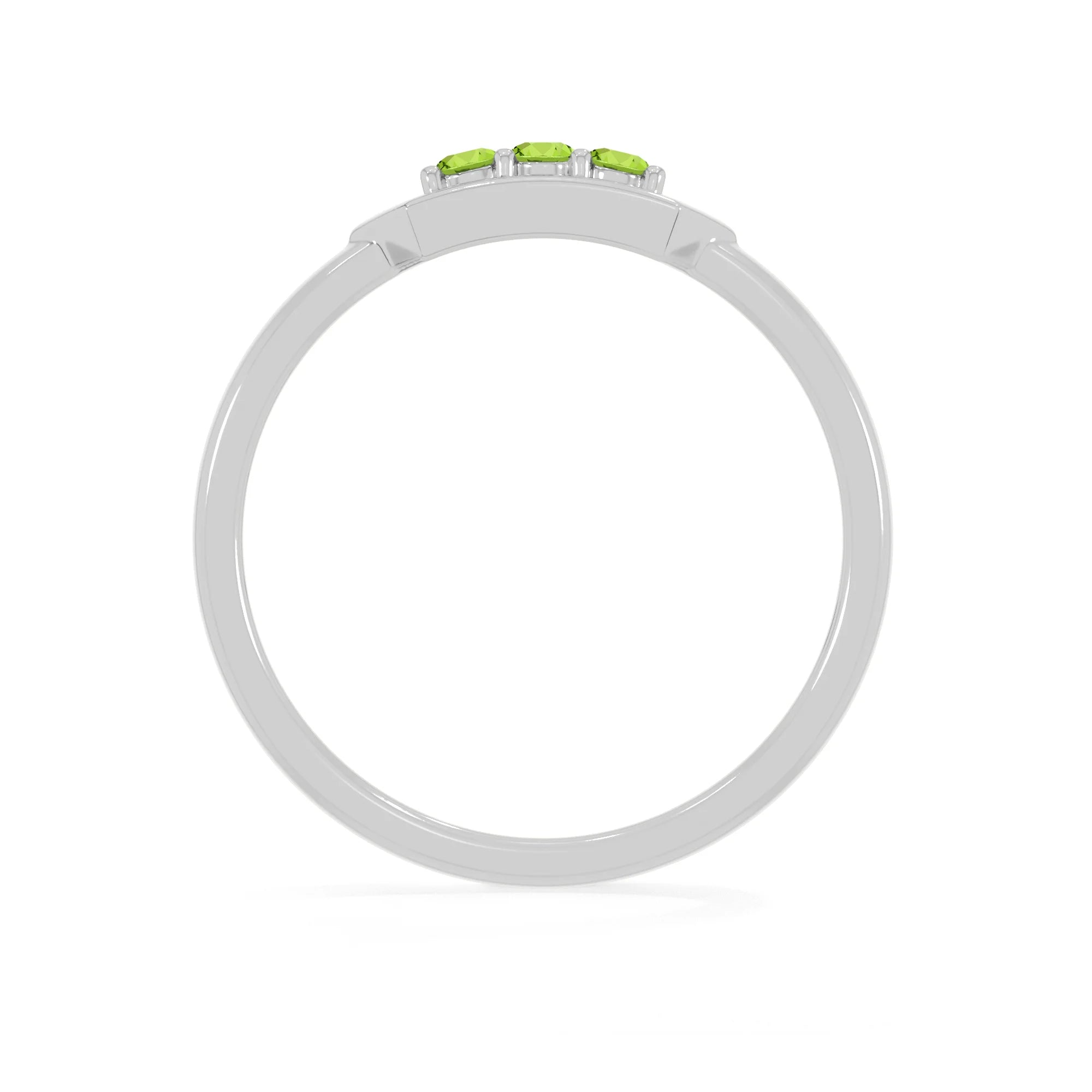 peridot stackable prong-set ring