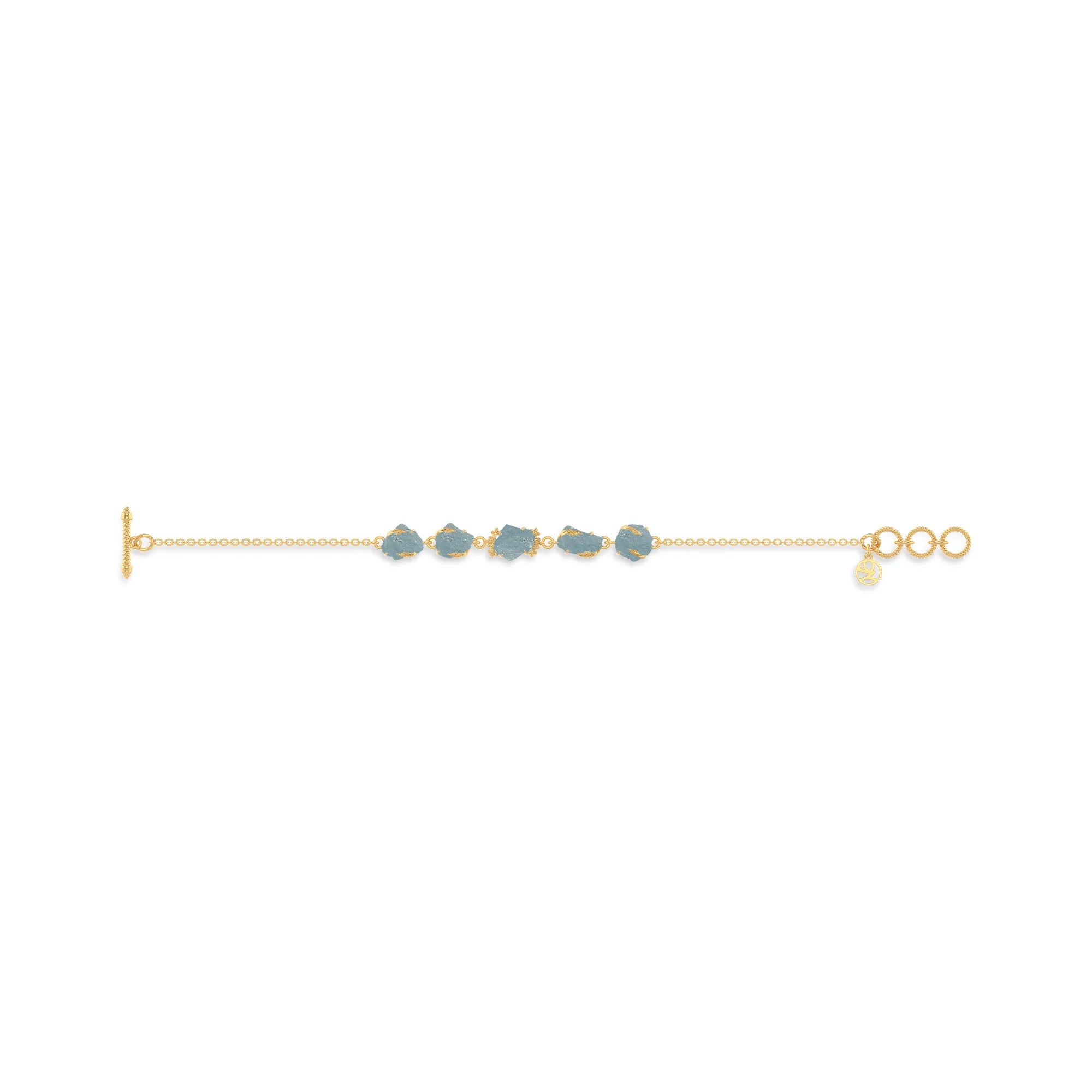 aquamarine rough bracelet