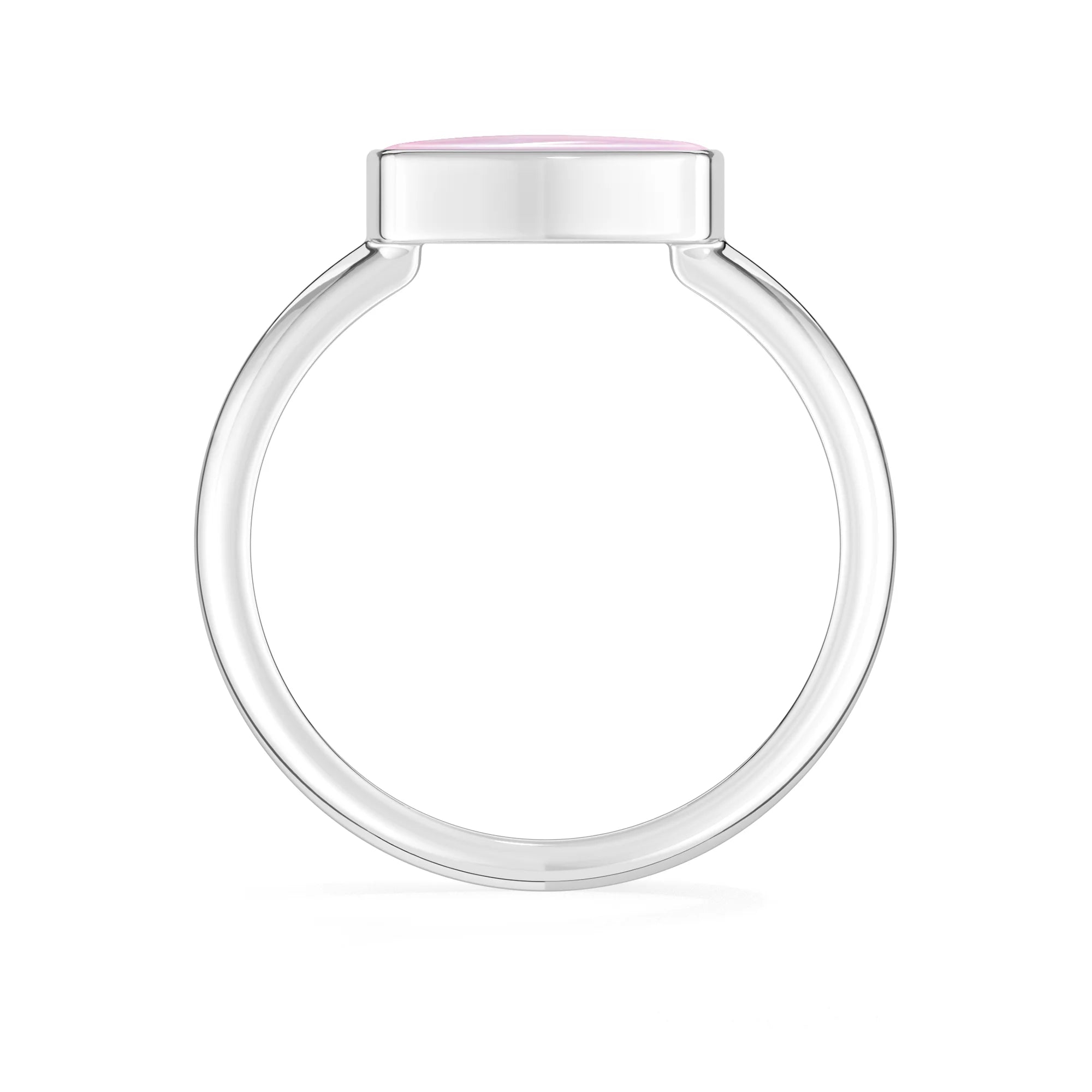 pink-moonstone bezel-set ring