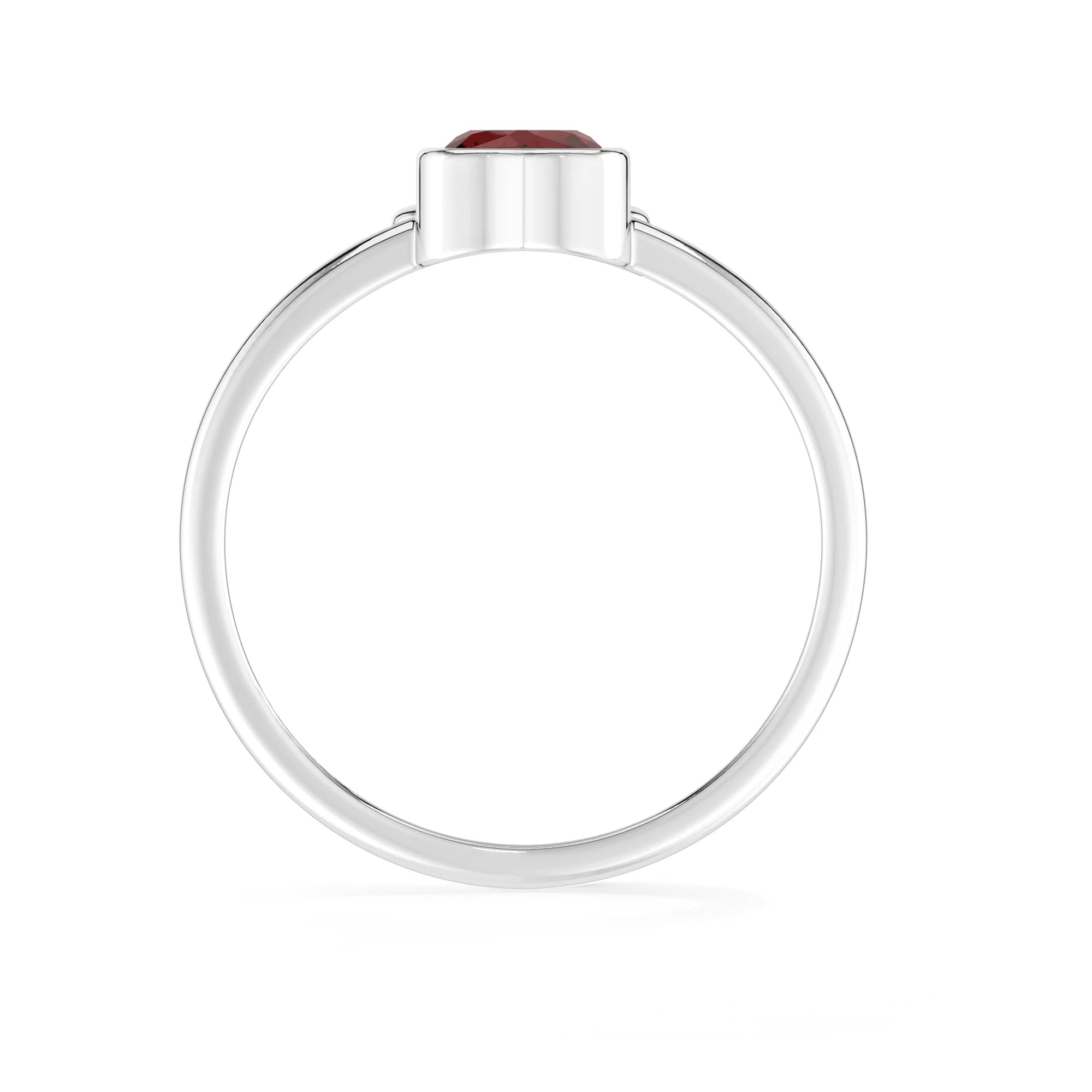 garnet bezel-set ring