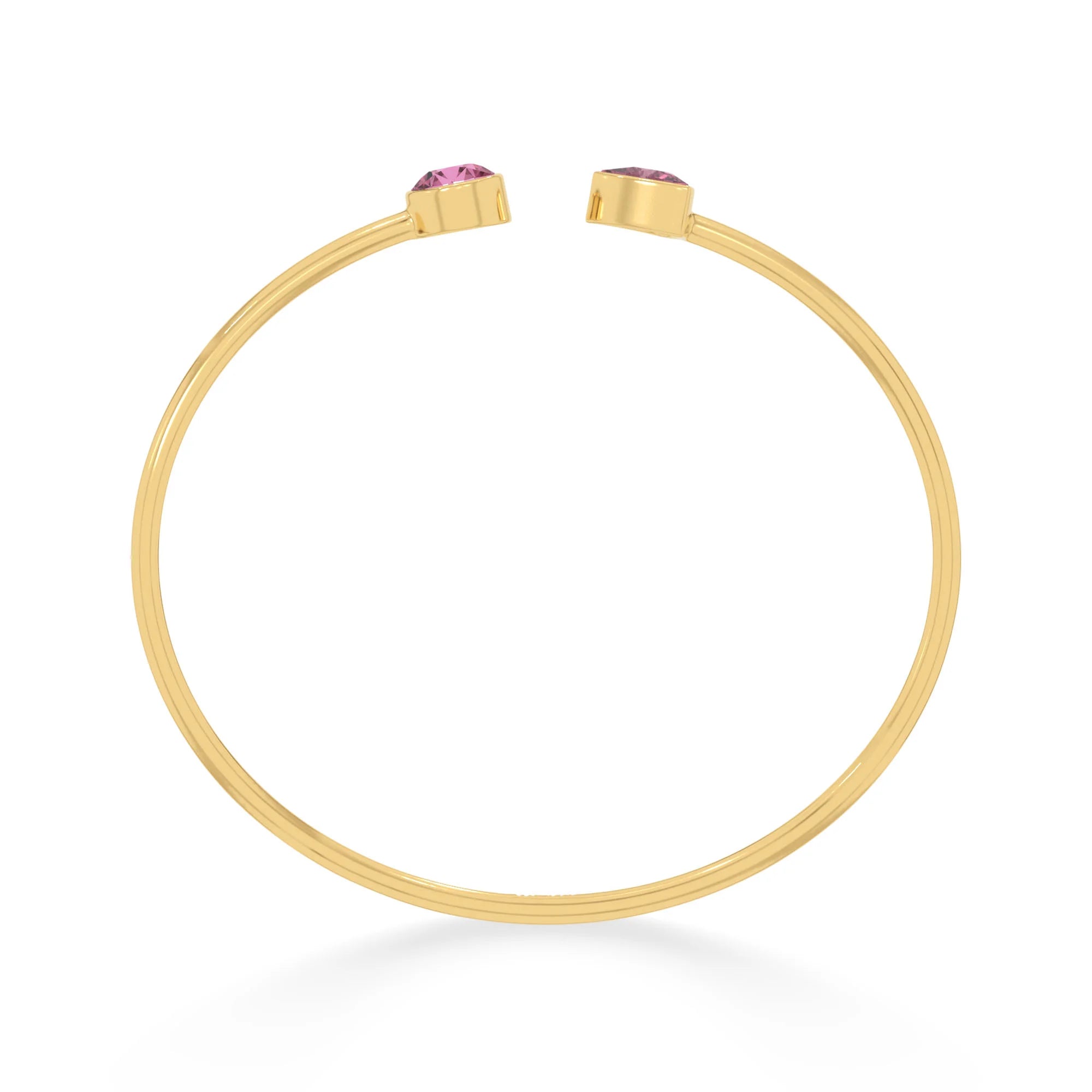 pink tourmaline cut bracelet