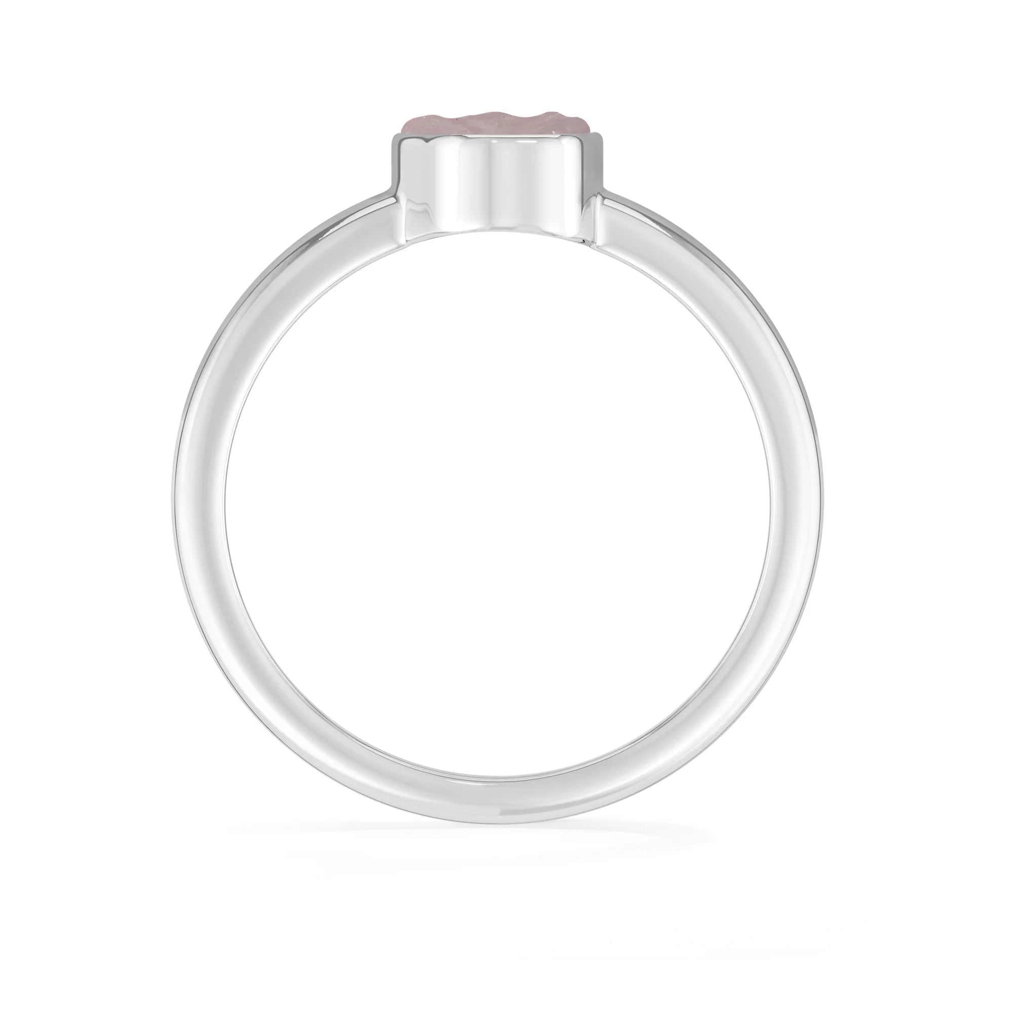 morganite bezel-set ring