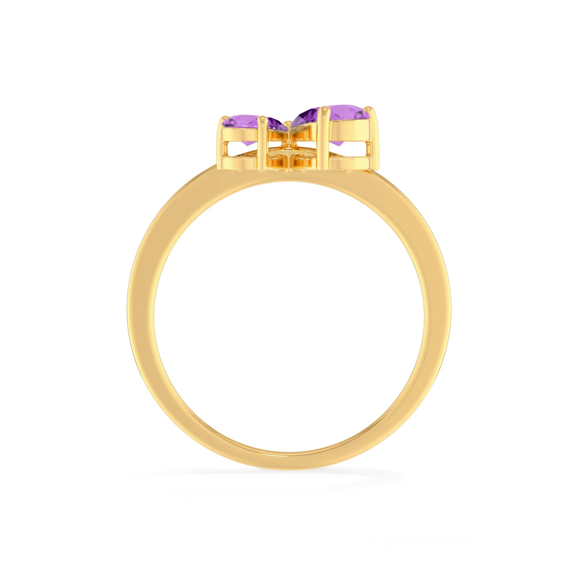amethyst prong-set ring
