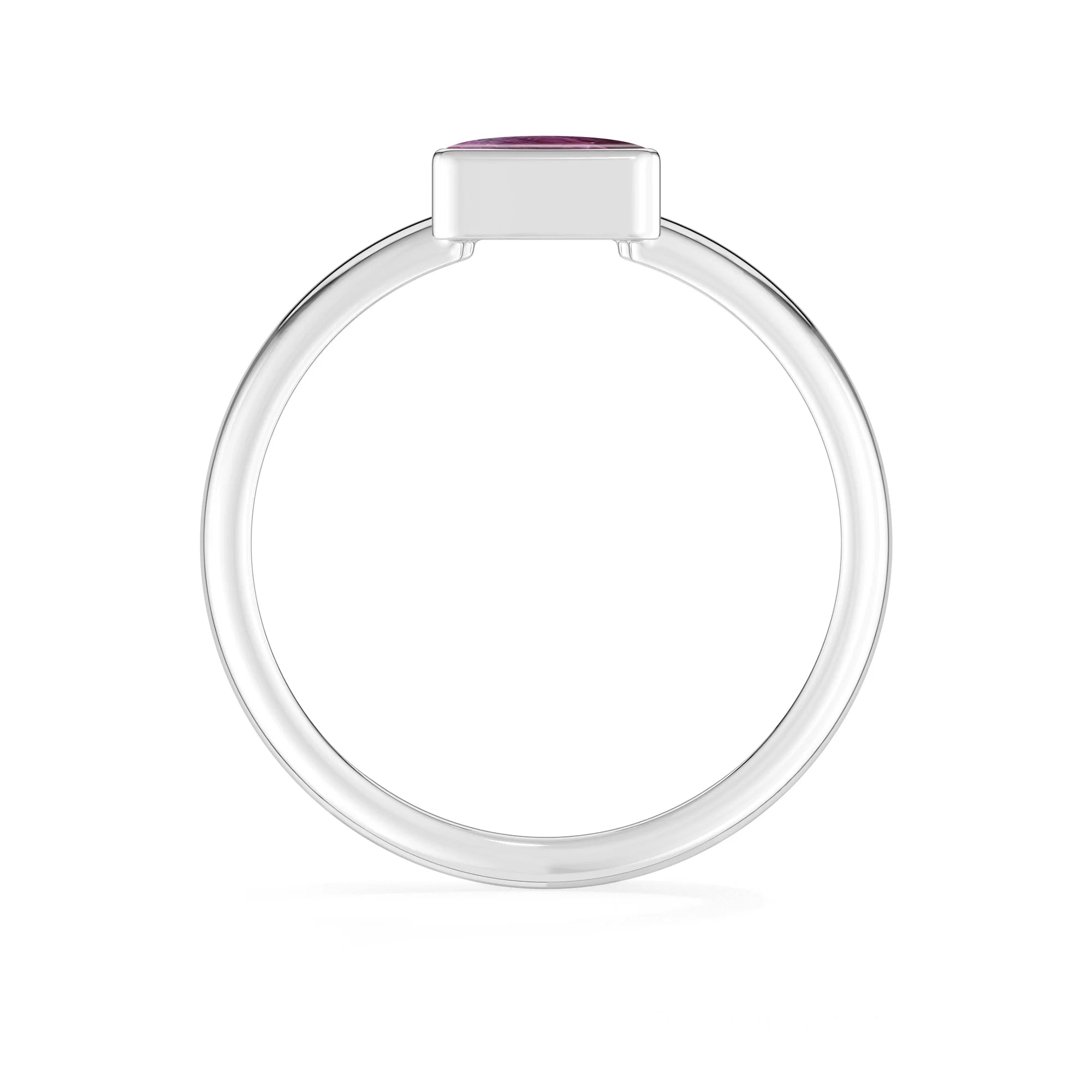 ruby-zoisite bezel-set ring