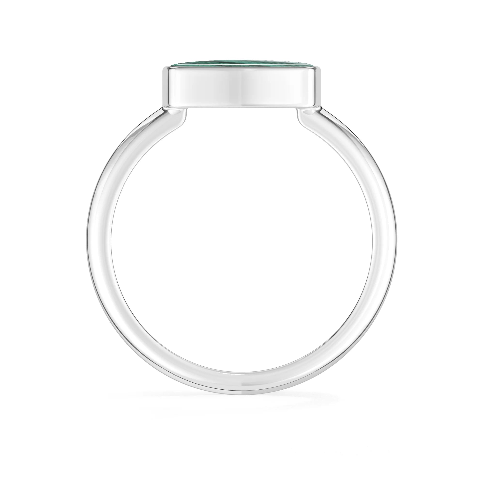 malachite bezel-set ring