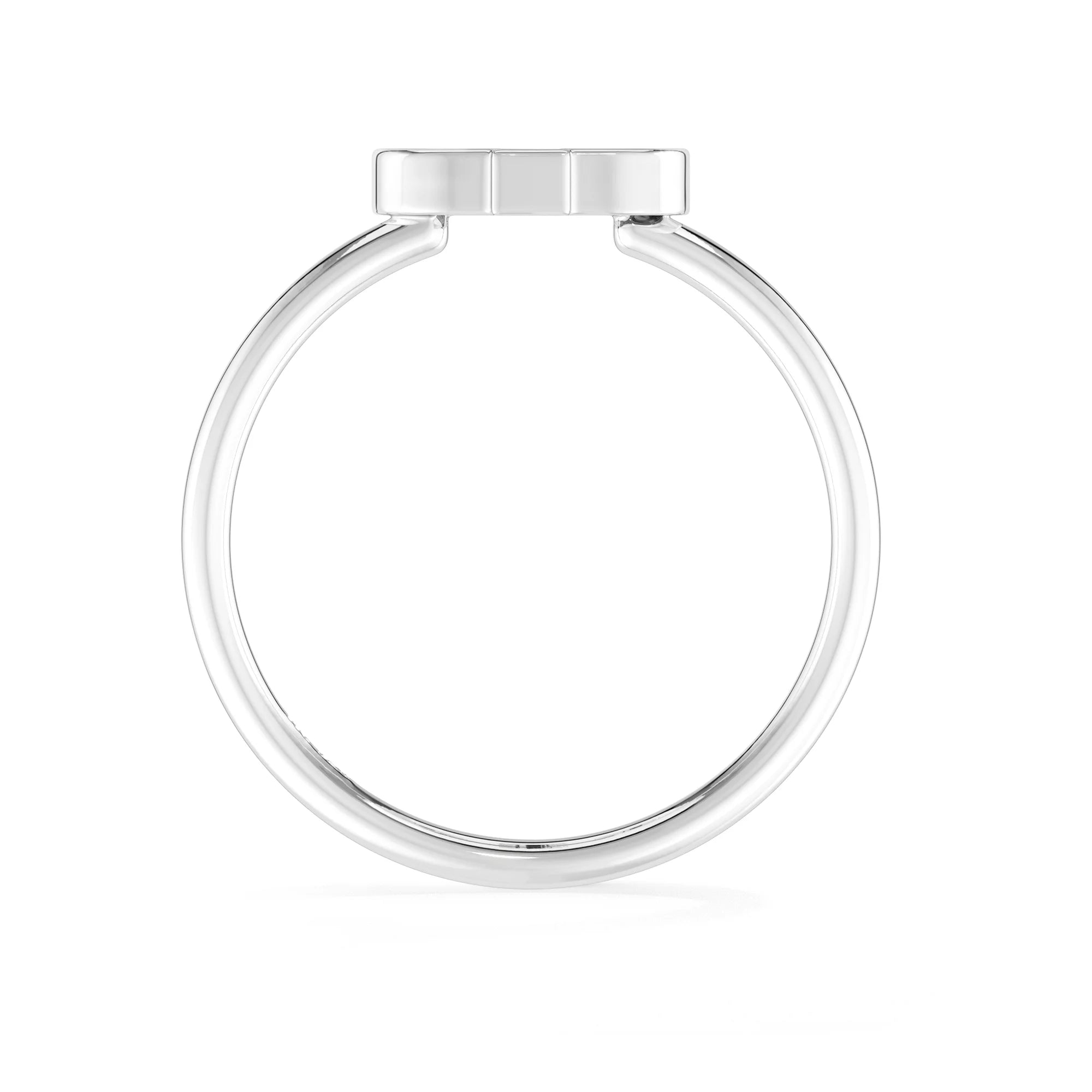 compressed turquoise blue  stackable bezel-set ring
