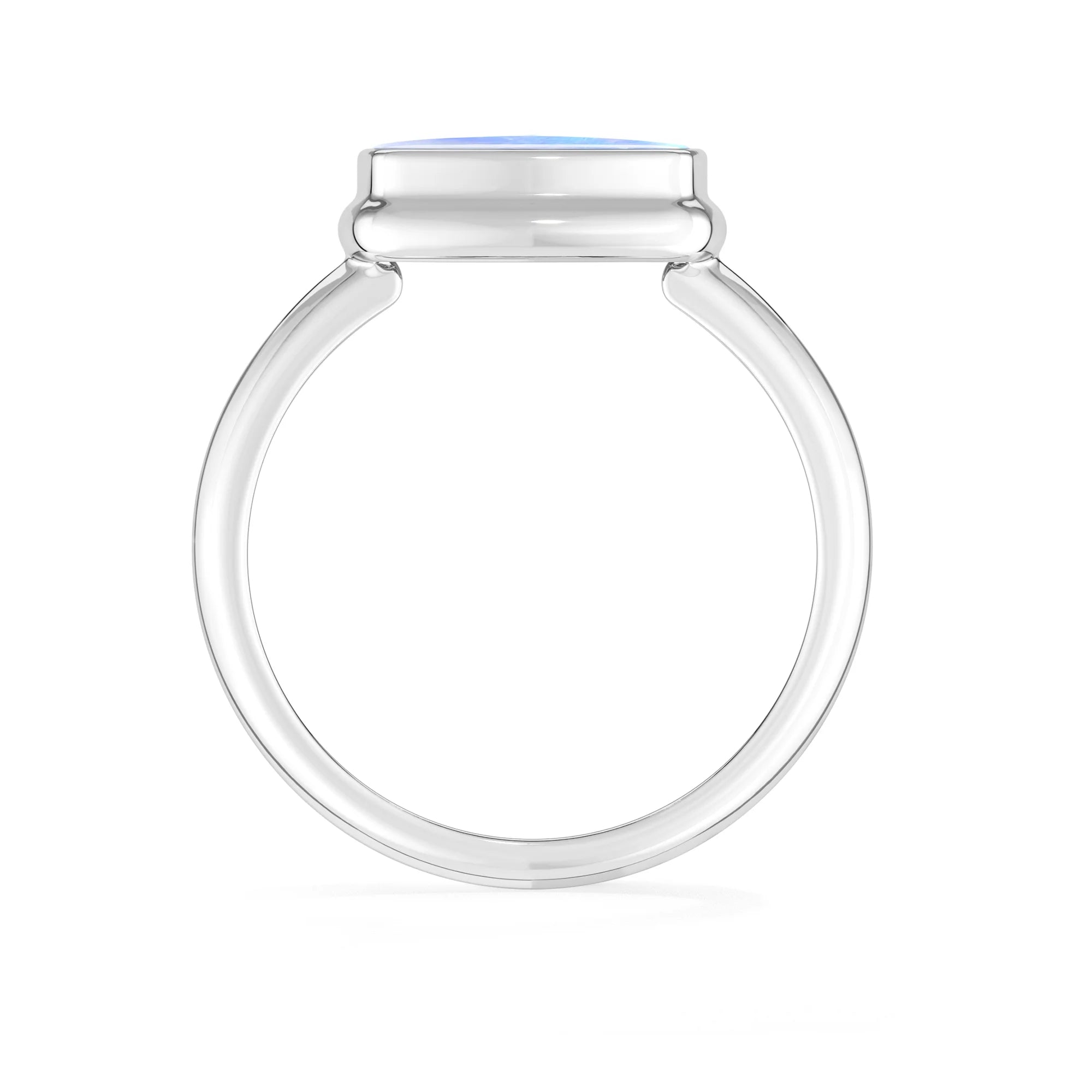 purple-moonstone bezel-set ring