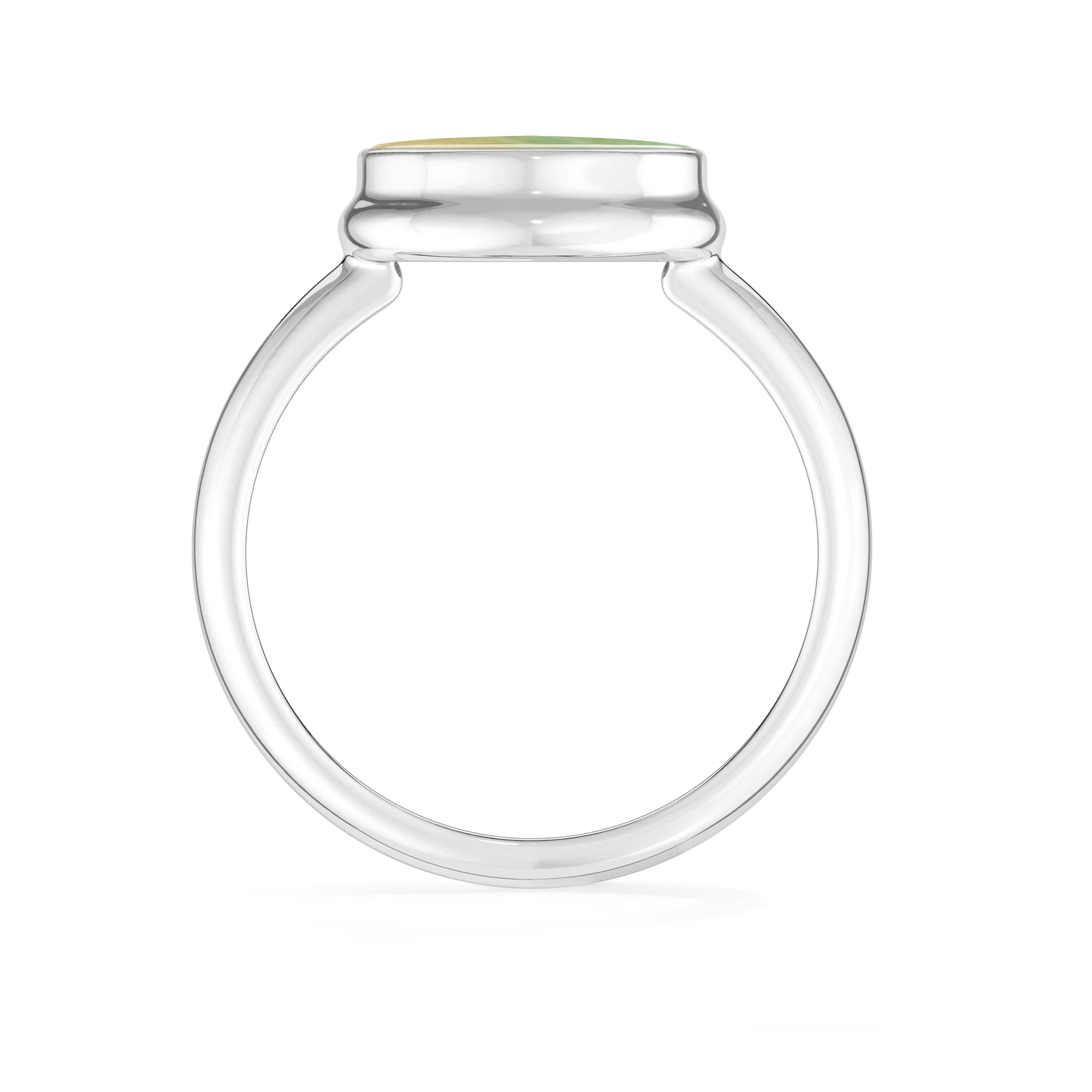fluorite bezel-set ring