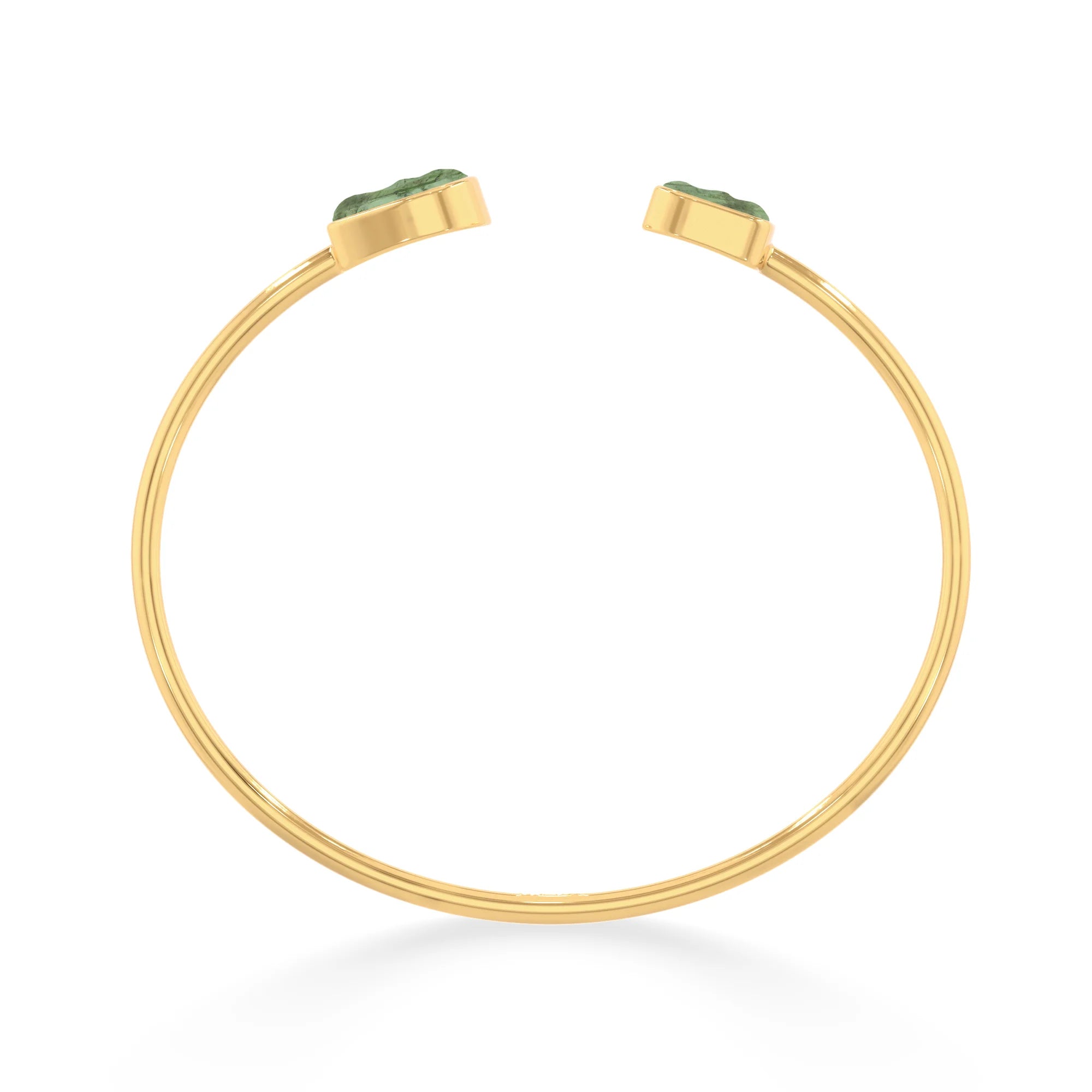 green tourmaline twister bracelet