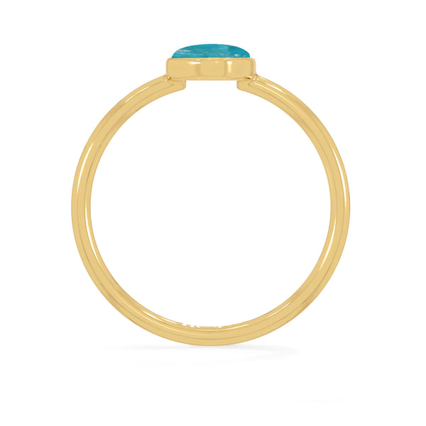 paraiba apatite stackable bezel-set ring