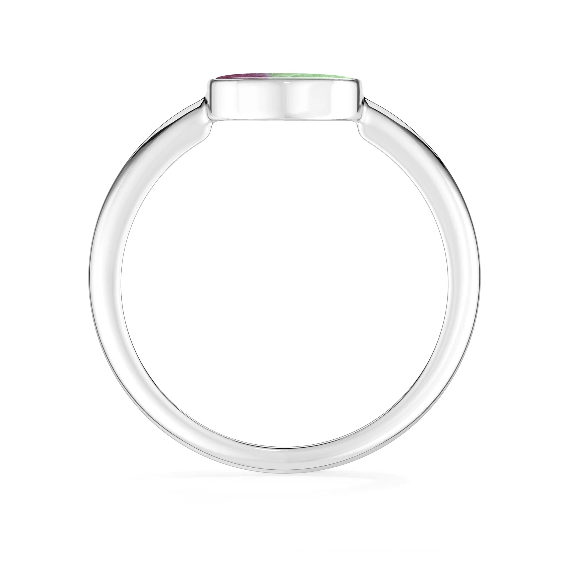 rose quartz bezel-set ring
