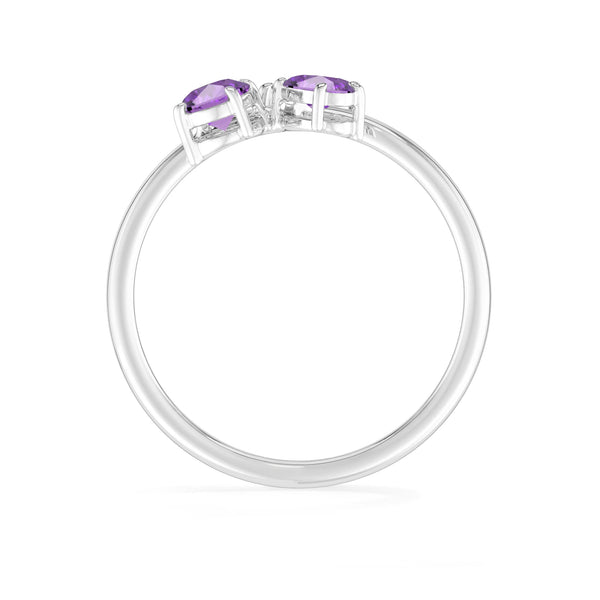 amethyst prong-set ring