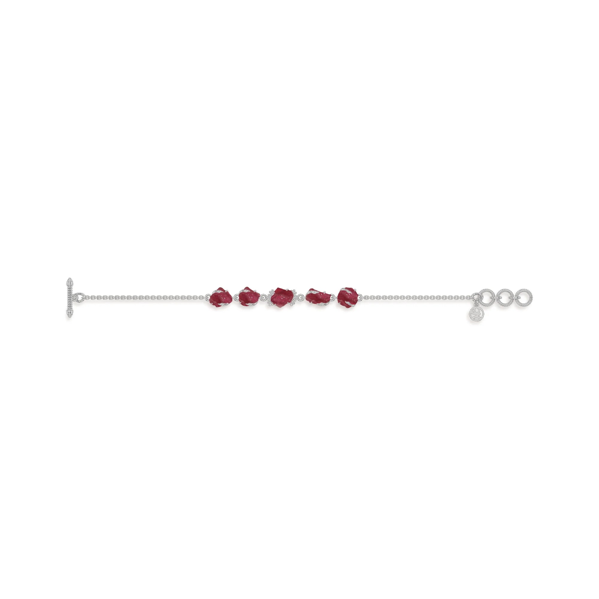 pink tourmaline rough bracelet