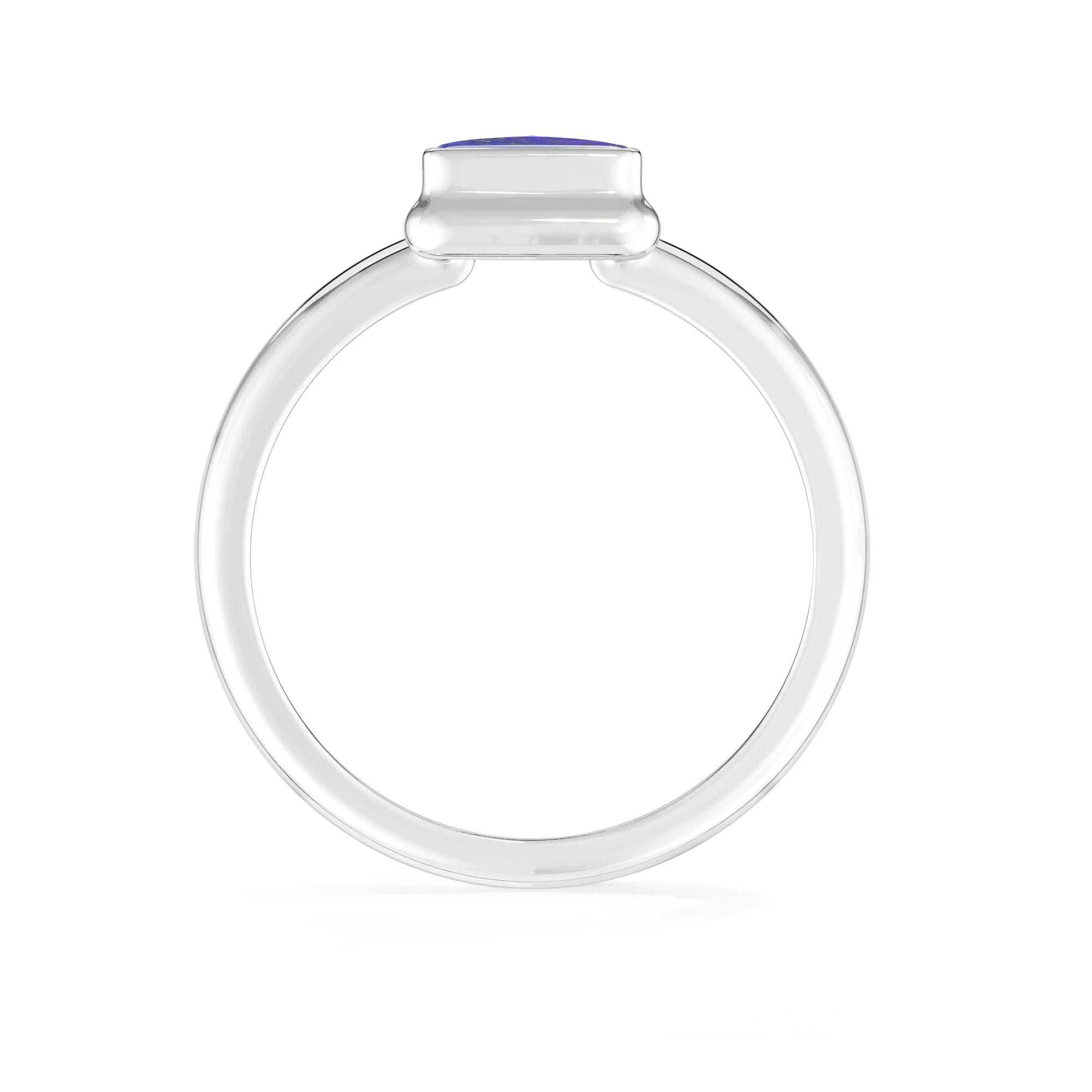 lapis-lazuli bezel-set ring