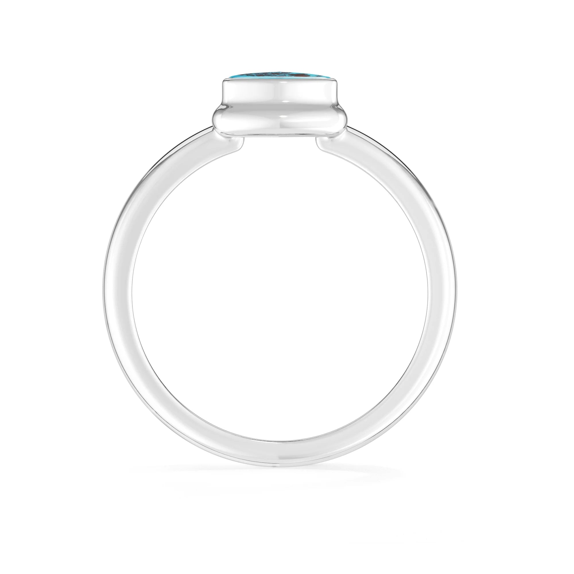 shattuckite bezel-set ring