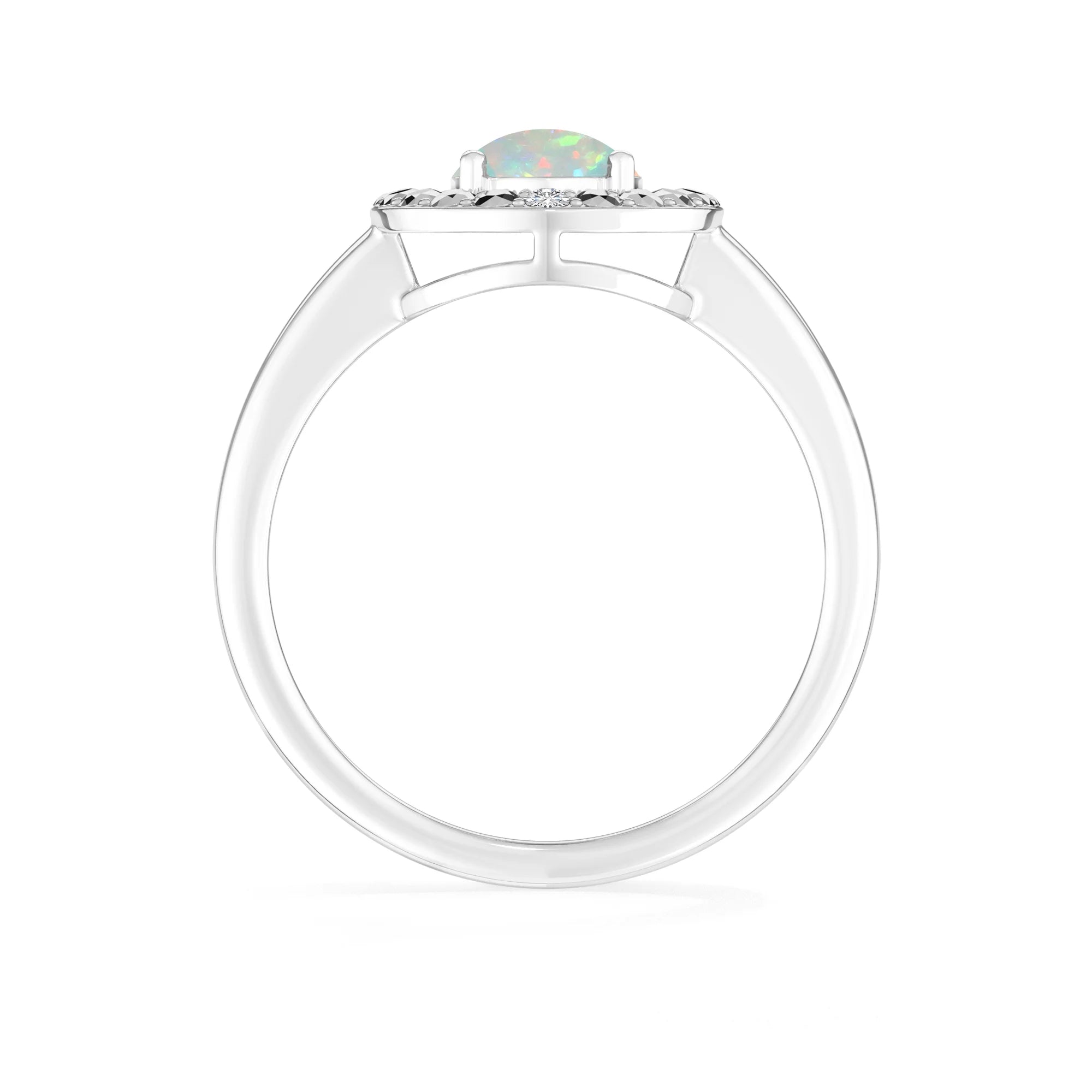 ethiopian-opal prong-set ring