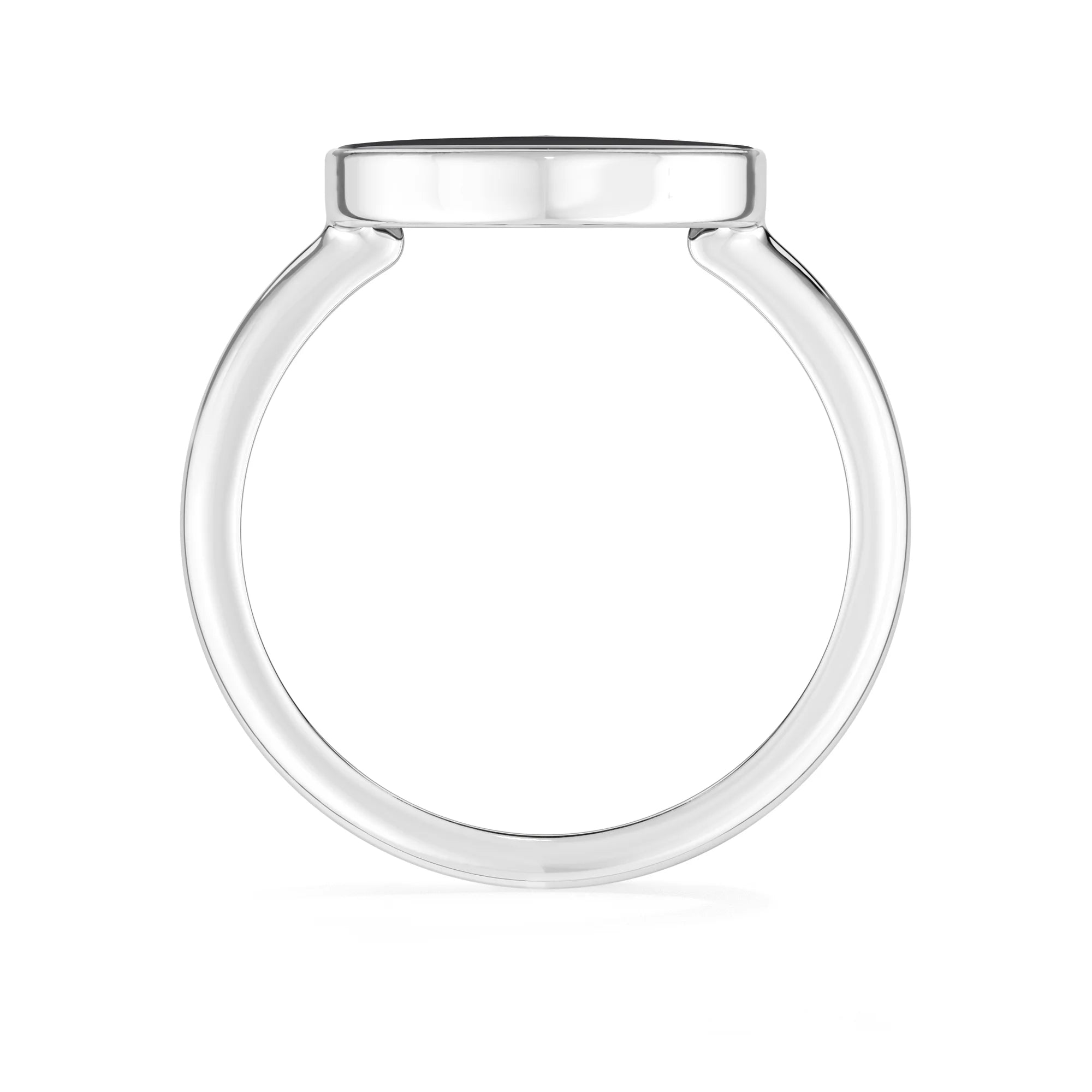 shungite bezel-set ring