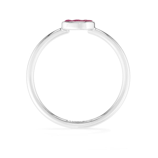 ruby stackable bezel-set ring