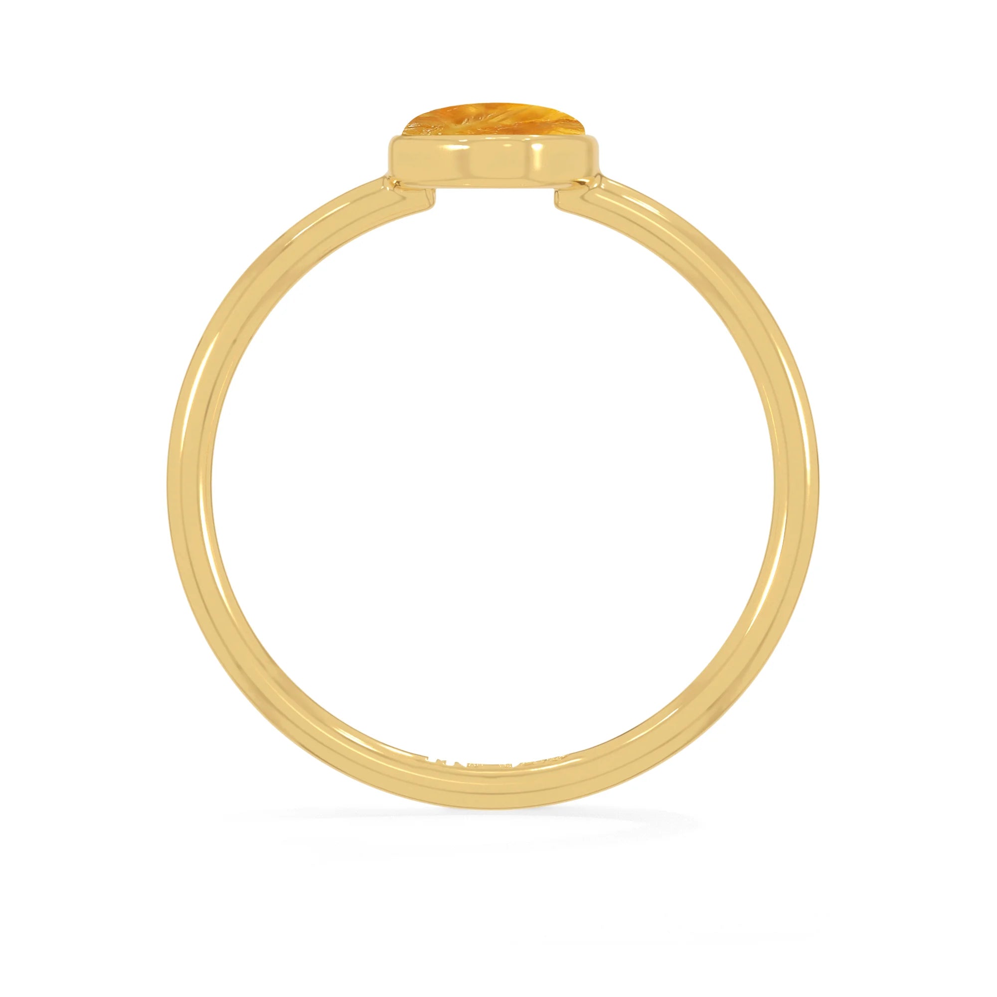 citrine stackable bezel-set ring