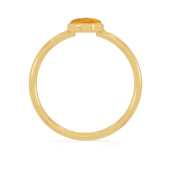 citrine stackable bezel-set ring