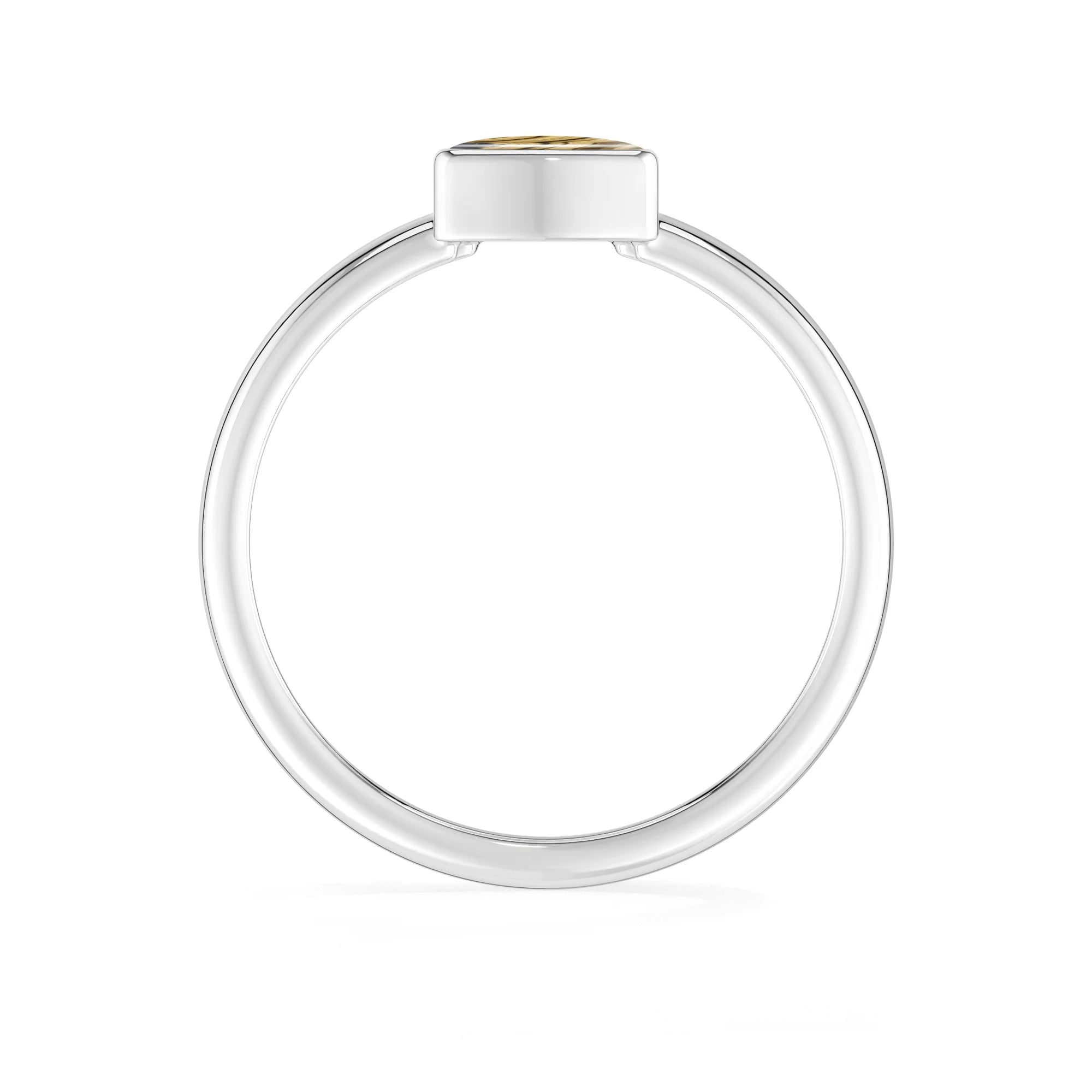 schalenblende bezel-set ring
