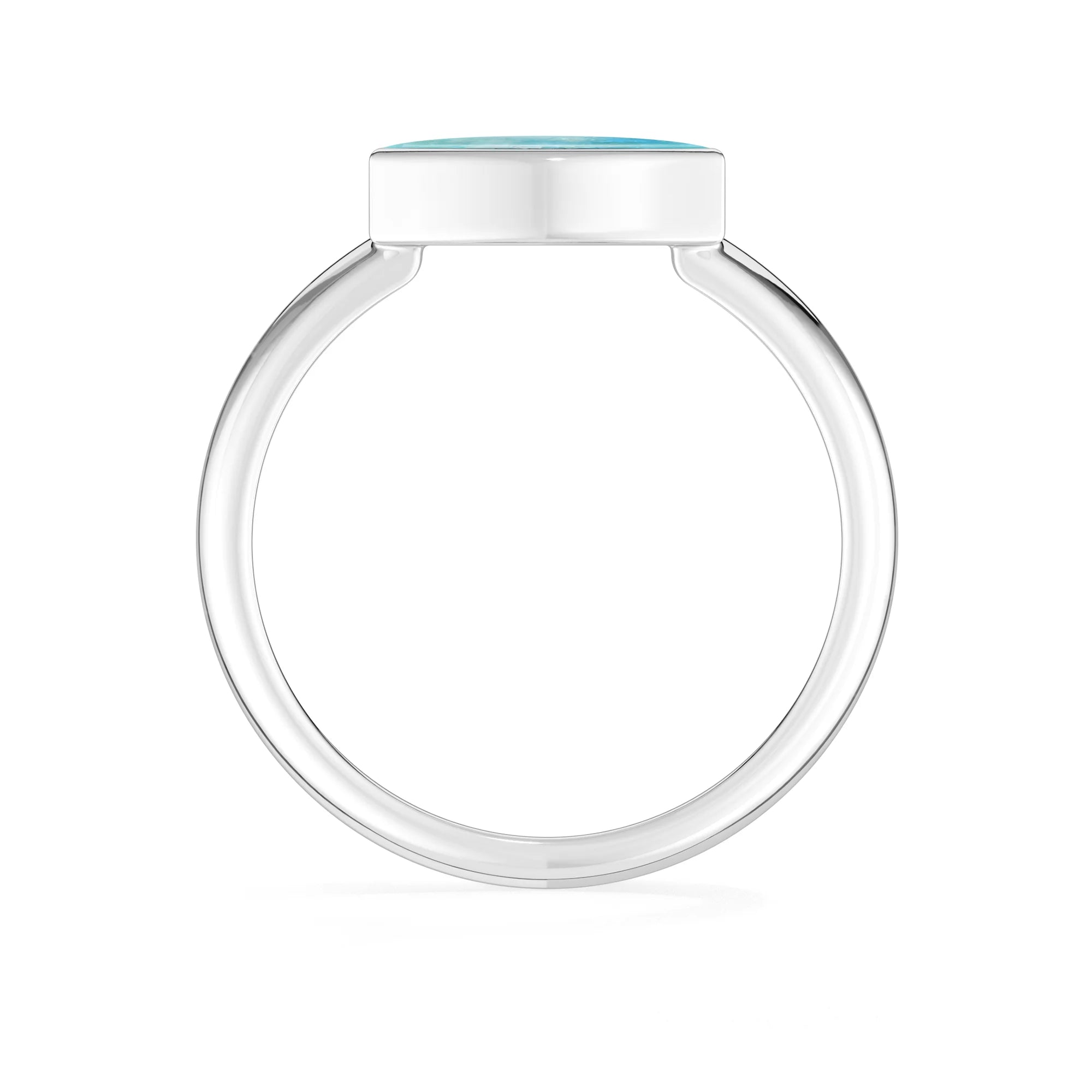 green-moonstone bezel-set ring