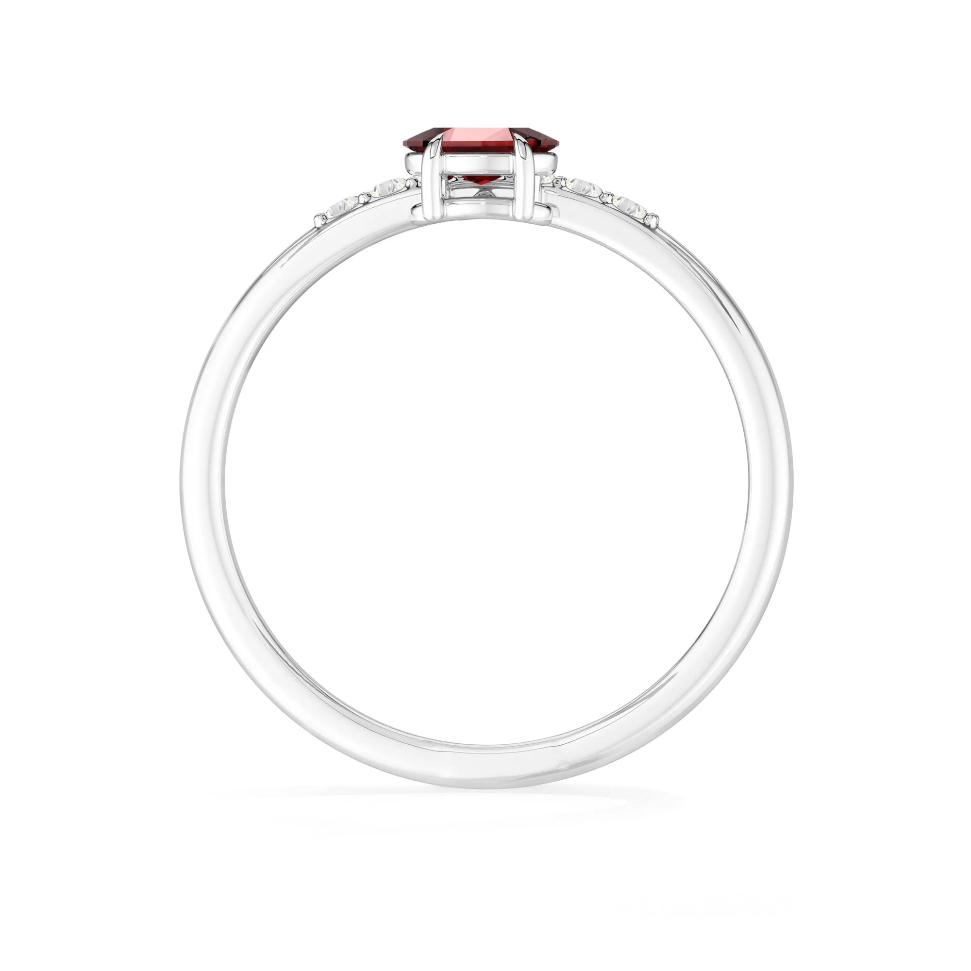 garnet prong-set ring