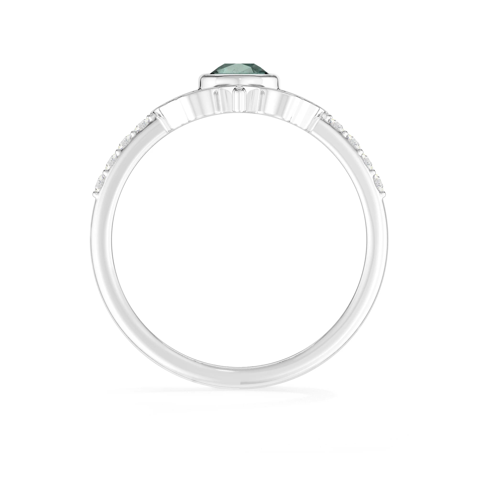 multi tourmaline bezel-set ring