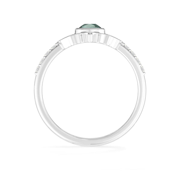 multi tourmaline bezel-set ring