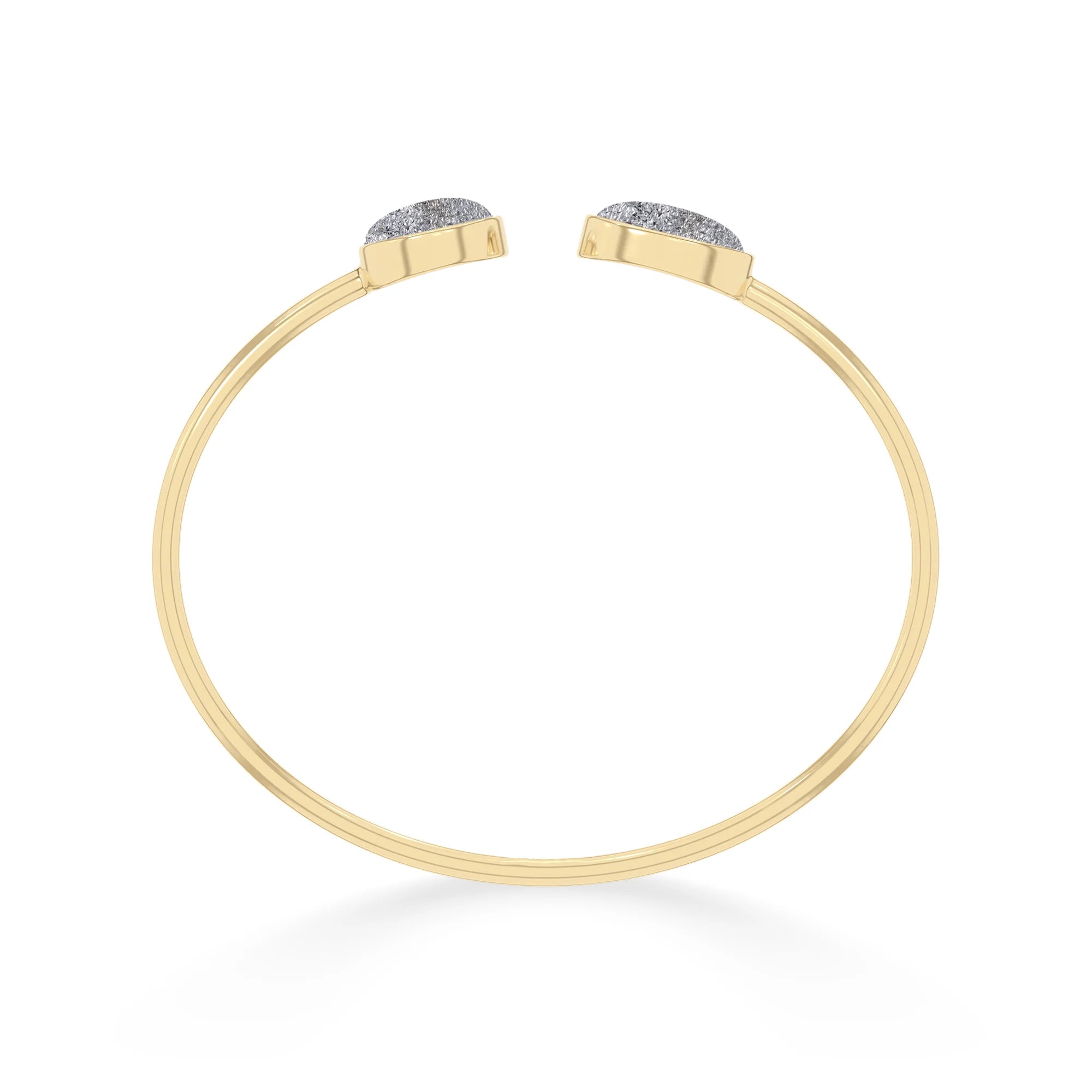 titanium druzy silver cab bracelet