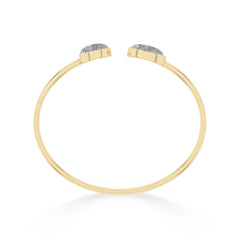 titanium druzy silver cab bracelet