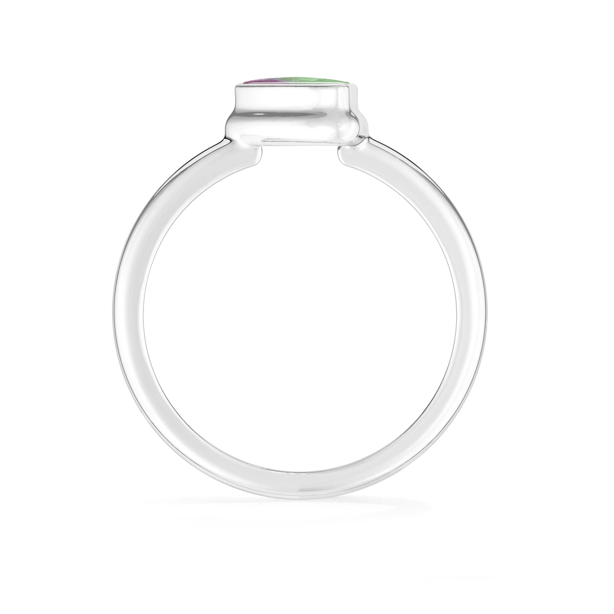 ruby-zoisite bezel-set ring