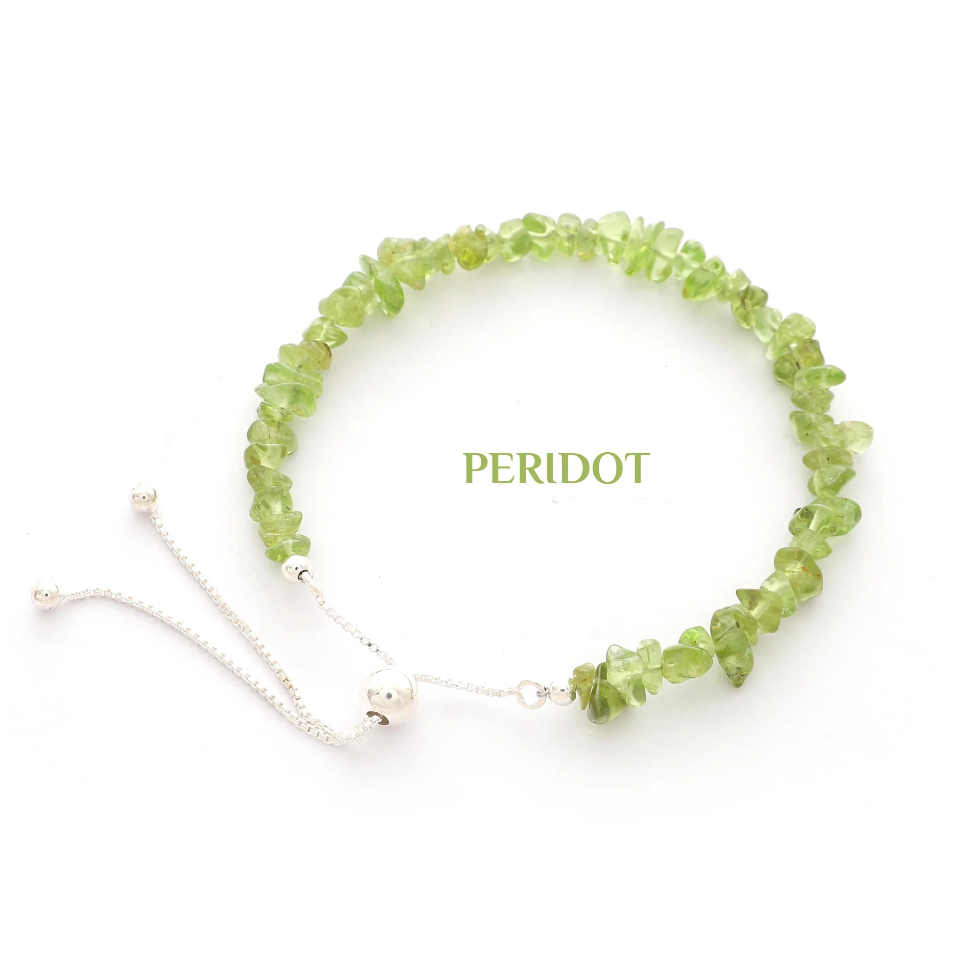 peridot rough bracelet