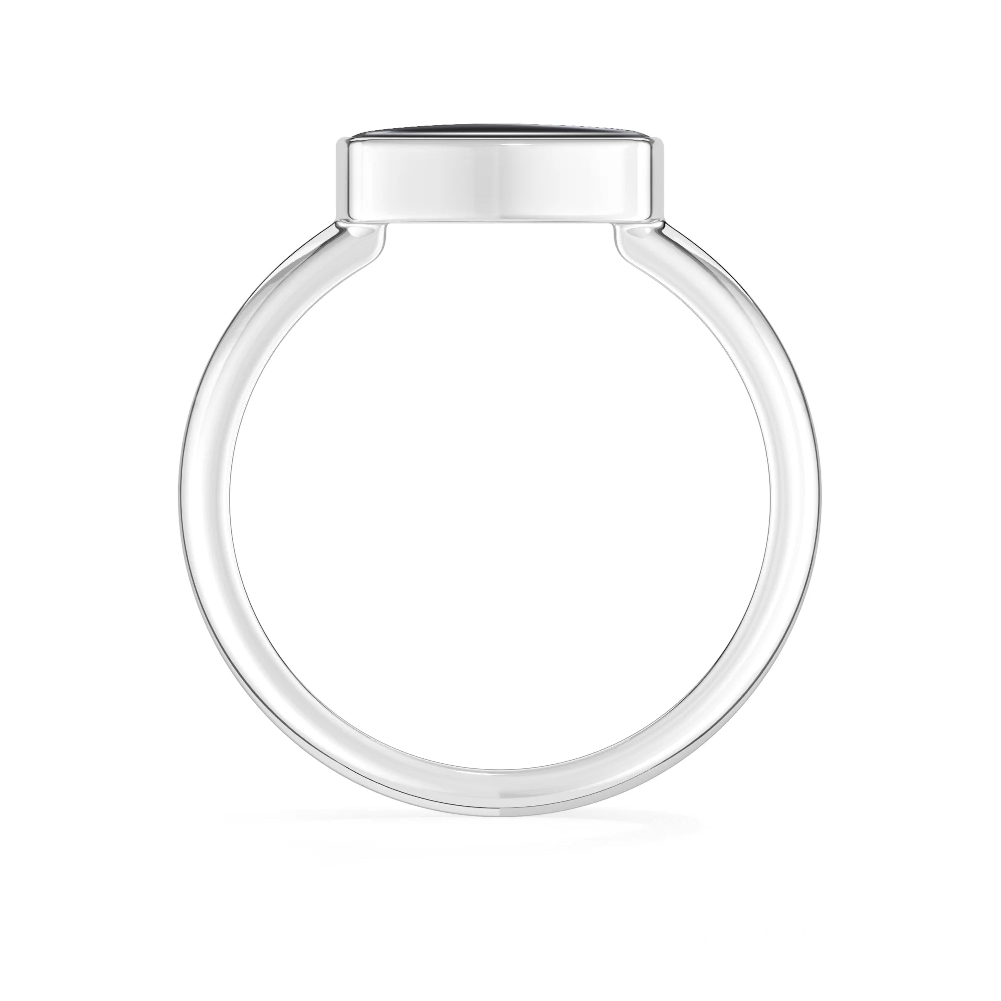 shungite bezel-set ring