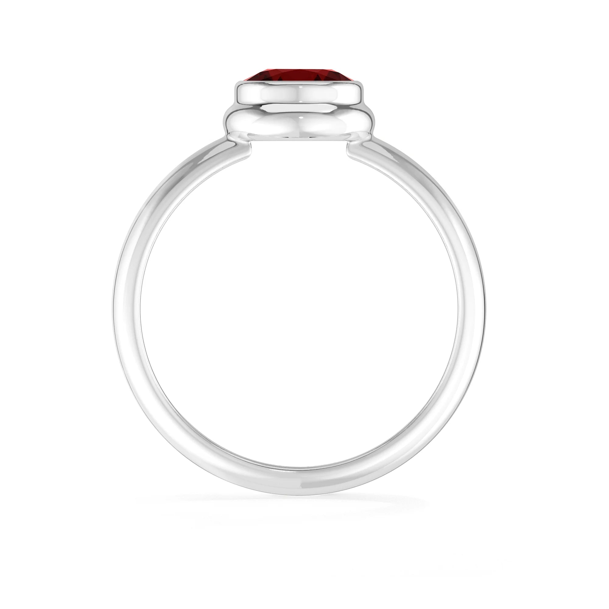 garnet bezel-set ring
