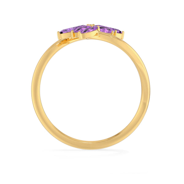 amethyst prong-set ring